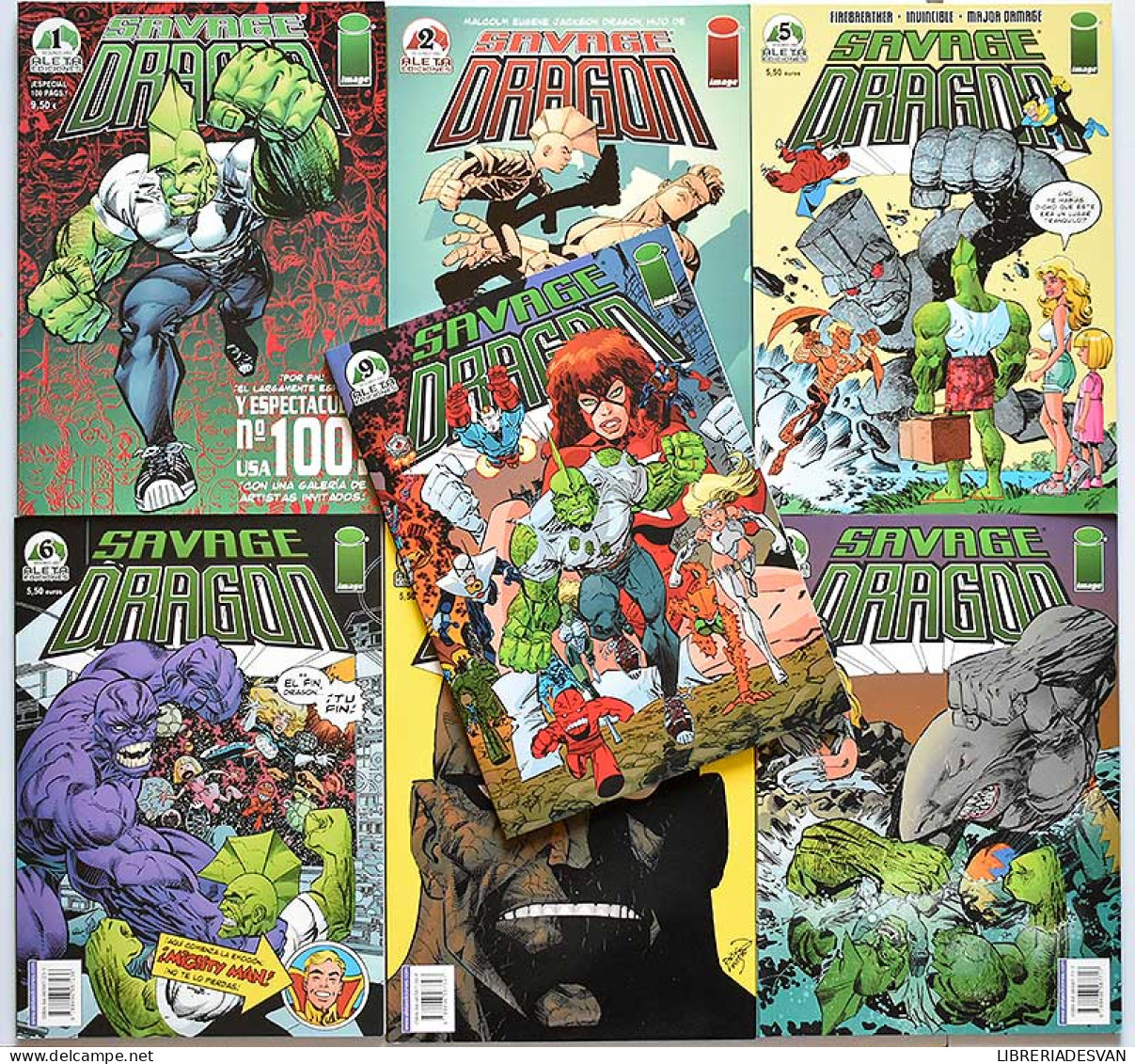 Savage Dragon Lote 12 Números Años Uno Y Dos - Erik Larsen - Andere & Zonder Classificatie