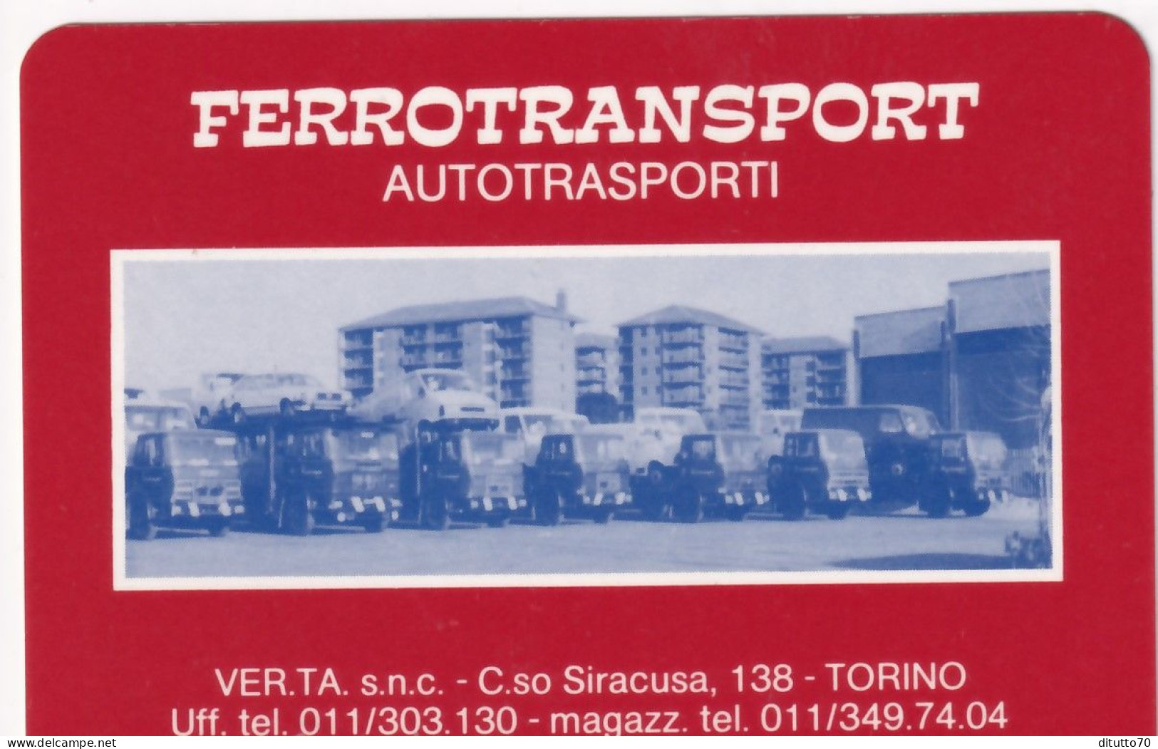 Calendarietto - Ferrotransport - Torino - Anno 1985 - Petit Format : 1981-90