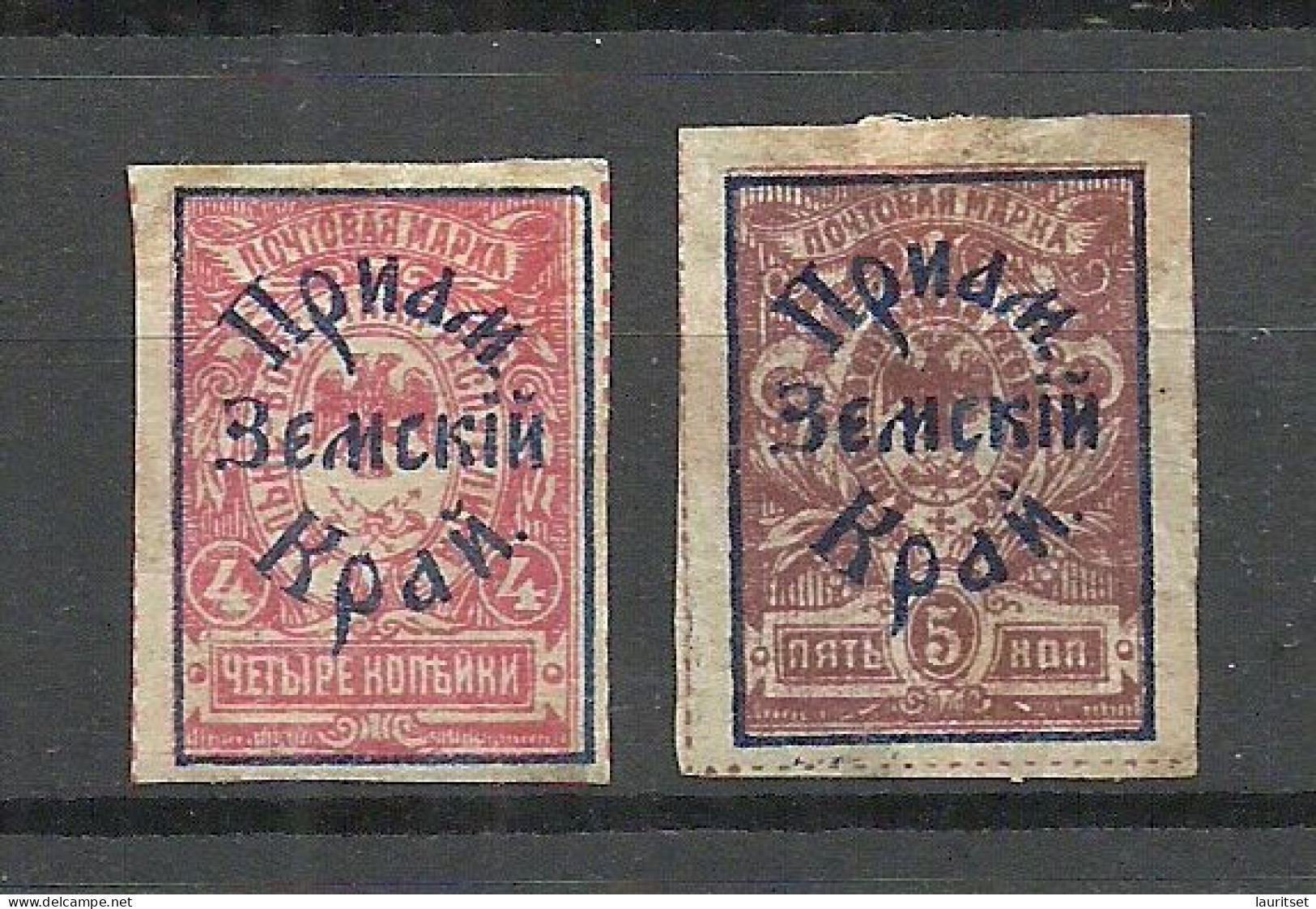 RUSSLAND RUSSIA 1922 Priamur Primorje Far East Michel 28 - 29 (*) Mint No Gum/ohne Gummi - Siberië En Het Verre Oosten