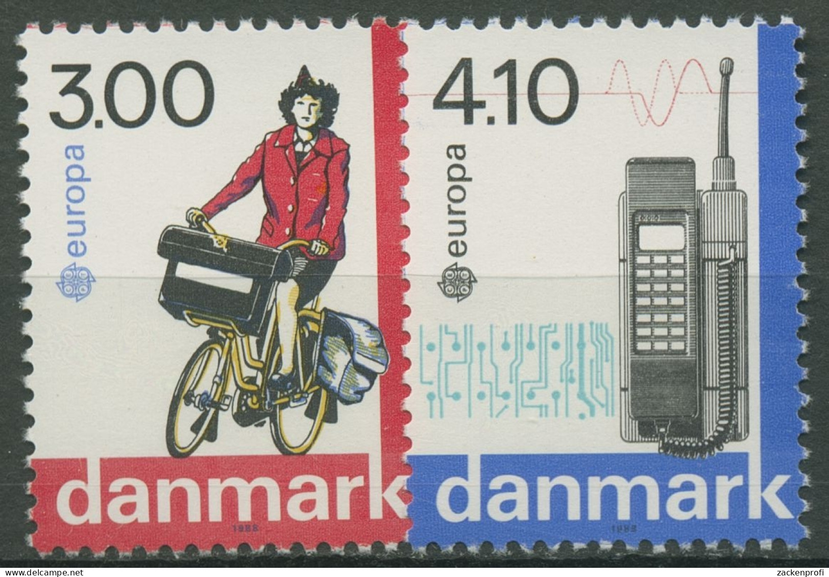 Dänemark 1988 Europa CEPT Transport-/Kommunikationsmittel 921/22 Postfrisch - Unused Stamps