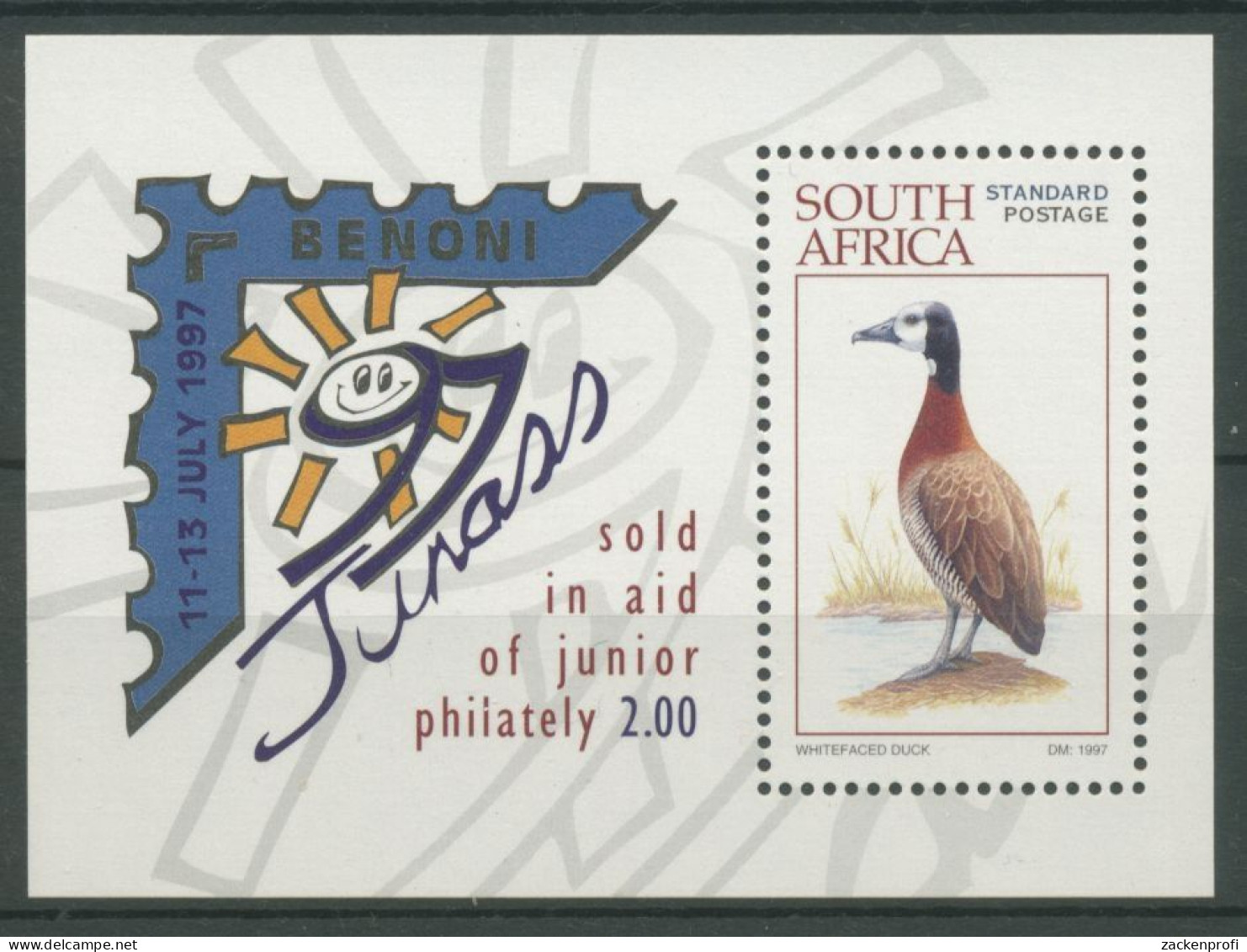 Südafrika 1997 JUNASS Wasservogel Ente Block 61 Postfrisch (C25078) - Blocs-feuillets