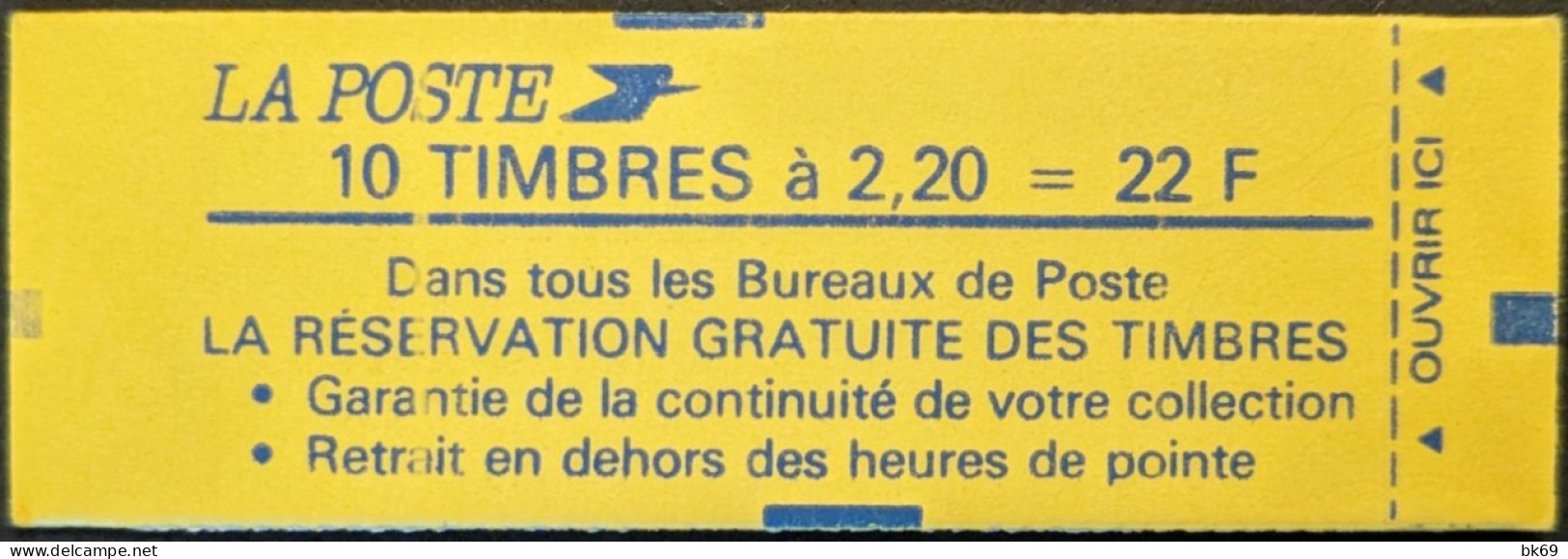 2376-C11 Daté 5/2-2-88 Conf.9 Liberté 2.20 Rouge Carnet Fermé - Modernos : 1959-…