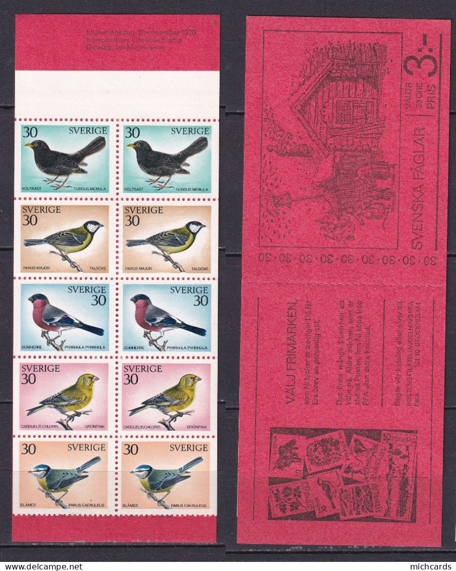 172 SUEDE 1970 - Y&T C 673 - Carnet Oiseau - Neuf ** (MNH) Sans Charniere - Neufs