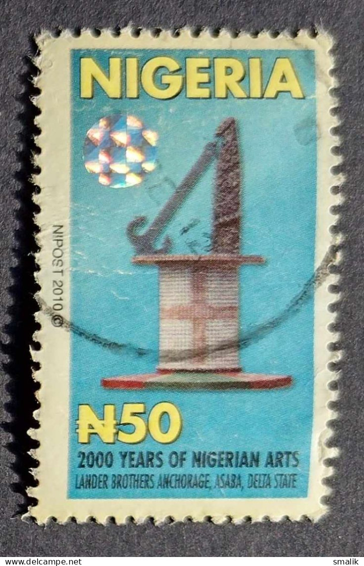 NIGERIA 2010 - 2000 Years Of Nigerian Arts, Hologram Stamp Unusual, Fine Used - Nigeria (1961-...)