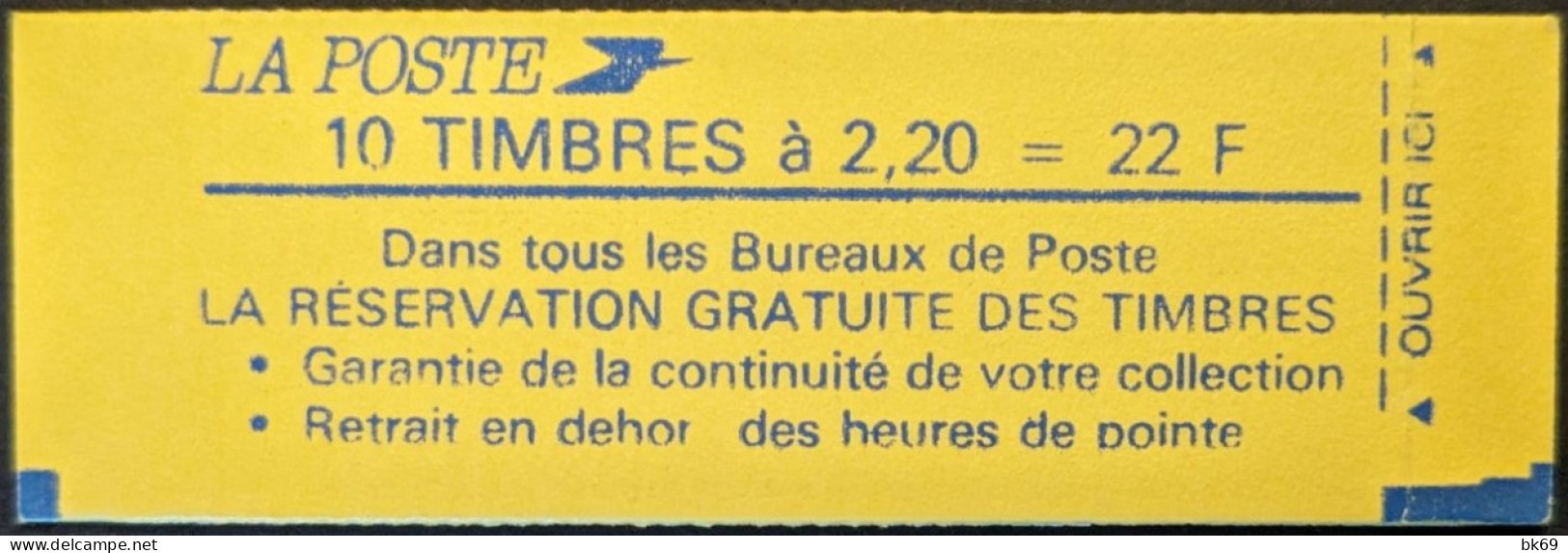 2376-C11a Dehor - 's' SANS Le S Ni La Barre Du 'p' De Pointe Conf.9 Liberté 2.20 Rouge Carnet Fermé - Modernos : 1959-…