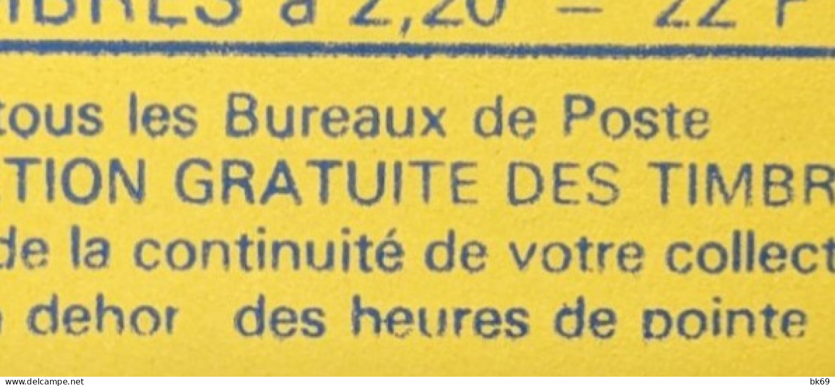 2376-C11a Dehor - 's' SANS Le S Ni La Barre Du 'p' De Pointe Conf.9 Liberté 2.20 Rouge Carnet Fermé - Moderne : 1959-...