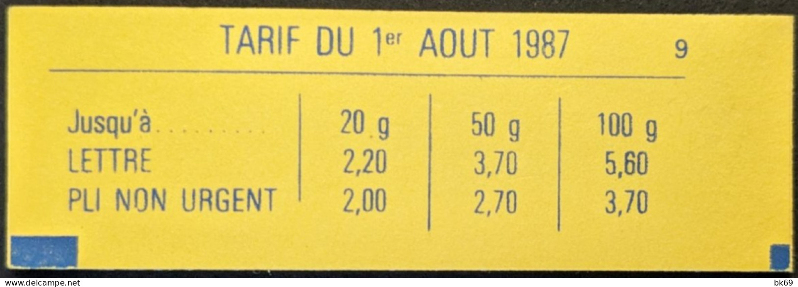 2376-C11a Dehor - 's' SANS Le S Ni La Barre Du 'p' De Pointe Conf.9 Liberté 2.20 Rouge Carnet Fermé - Modern : 1959-…