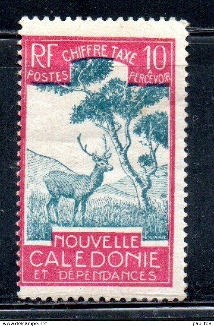 NOUVELLE CALEDONIE NEW NUOVA CALEDONIA 1928 POSTAGE DUE STAMPS TAXE SEGNATASSE MALAYAN SAMBAR 10c MH - Strafport