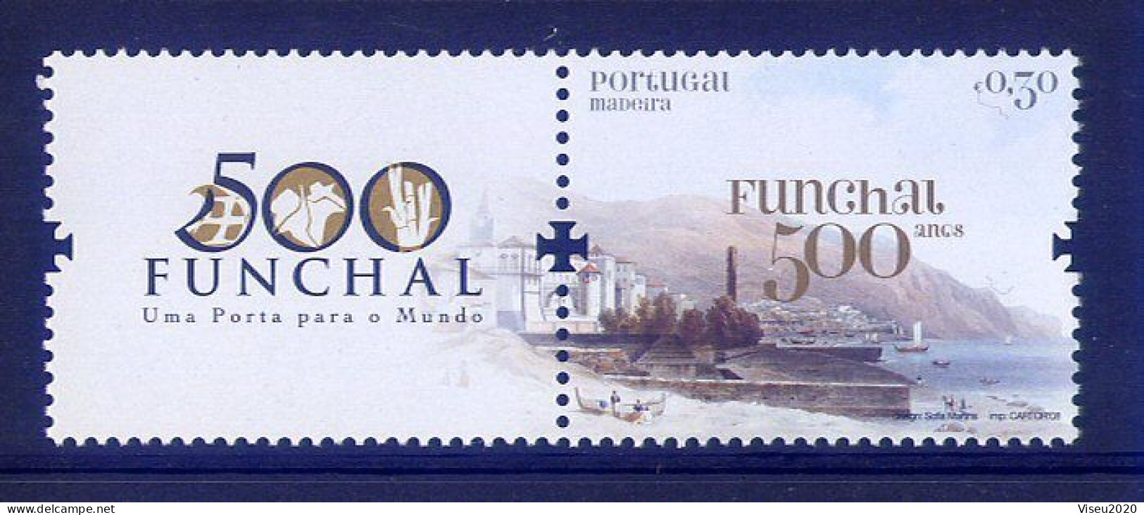 2008 - Afinsa Nº 3671A. Funchal - Selo Corporativo. Novo Sem Charneira. - Ongebruikt