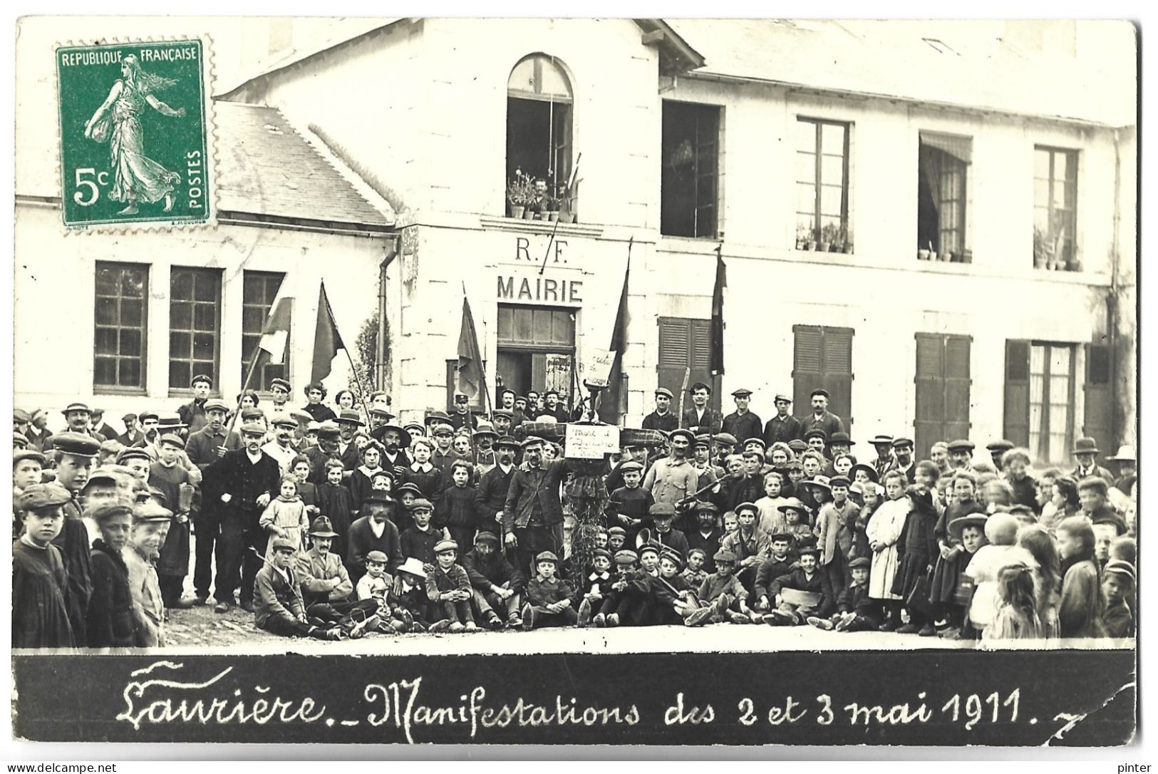 LAURIERE - Manifestations Des 2 Et 3 Mai 1911 - CARTE PHOTO - Lauriere
