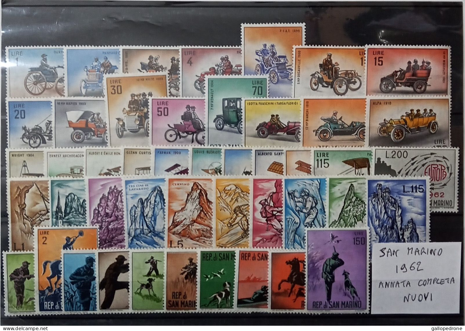 1962 San Marino, ANNATA COMPLETA-46 Francobolli Nuovi-MNH ** - Ungebraucht