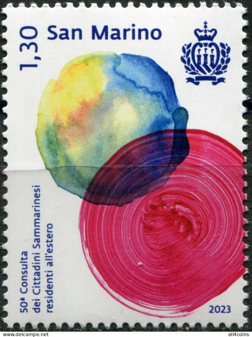 San Marino 2023. 50 Years Of The Council Of Overseas Sanmarinese (MNH OG) Stamp - Nuovi