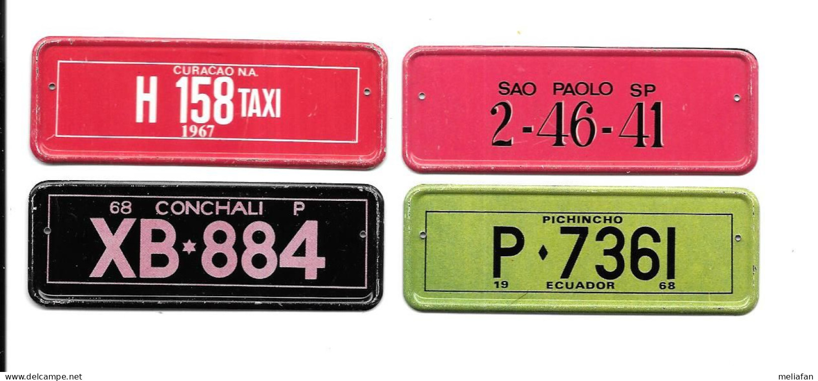 GF2320 - MINI PLAQUES CAFES ROMBOUTS - CHILI - BRESIL - EQUATEUR - CURACAO - Number Plates