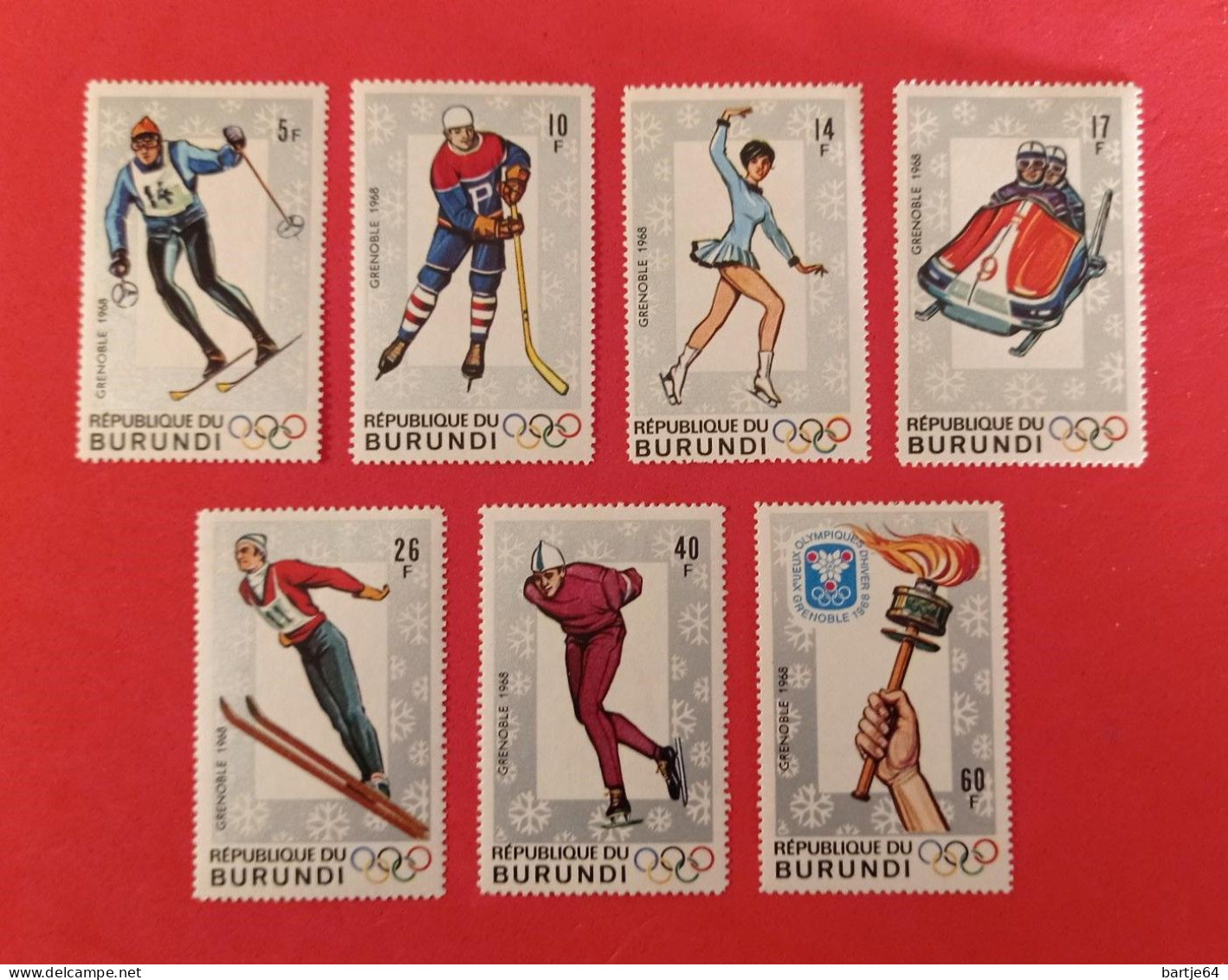 1968 Burundi - Serie MNH - Winter 1968: Grenoble