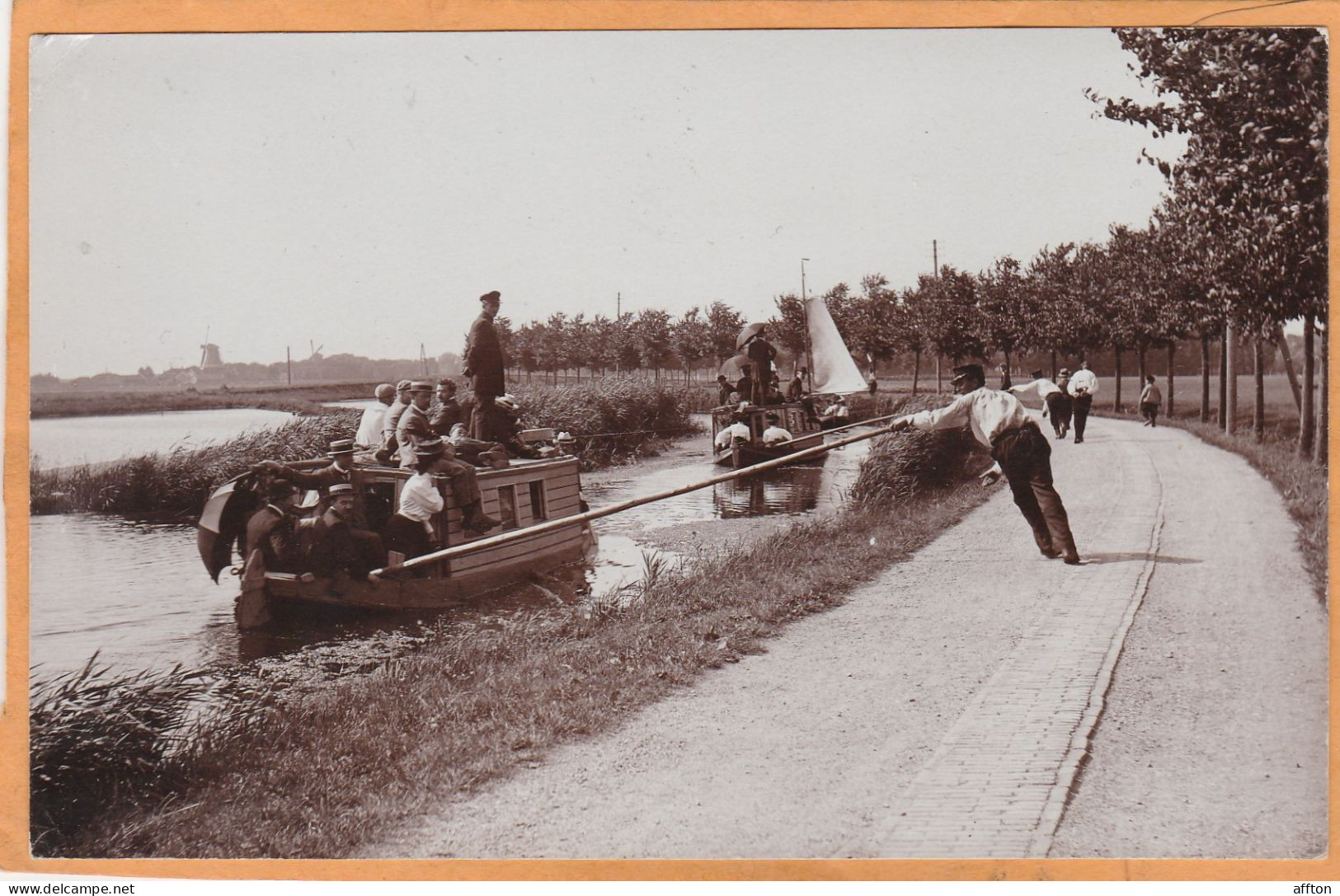 Edam Netherlands 1906 Real Photo Postcard - Edam