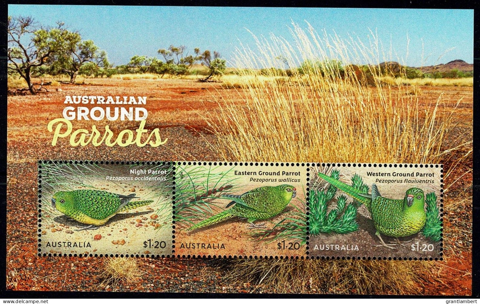 Australia 2024 Ground Parrots  Minisheet MNH - Unused Stamps