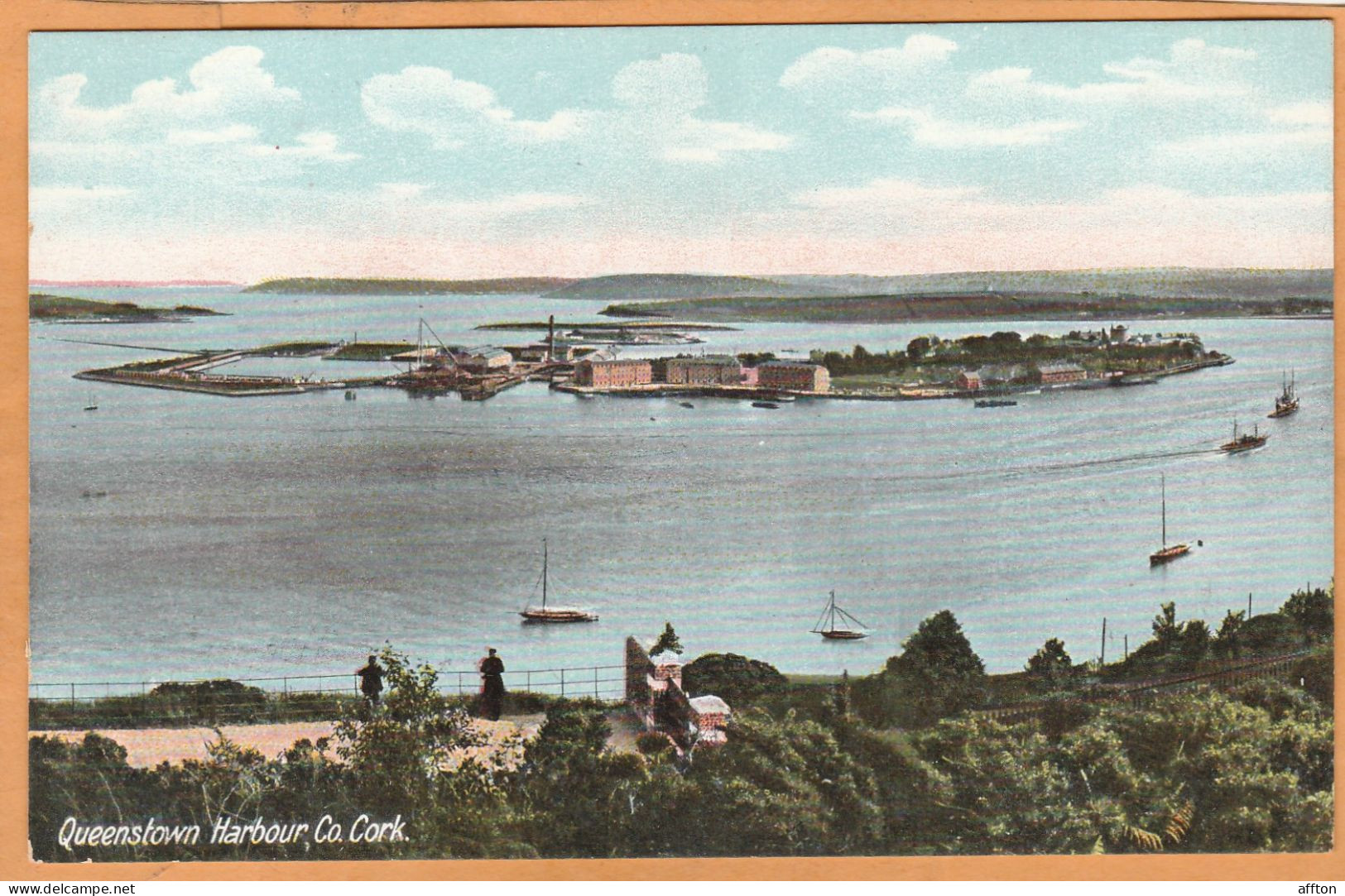 Cobh Queenstown Co Cork 1908 Postcard - Cork