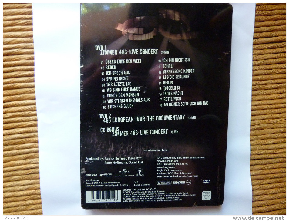 Tokio Hotel Concert 2 DVD Et 1 CD - DVD Musicales