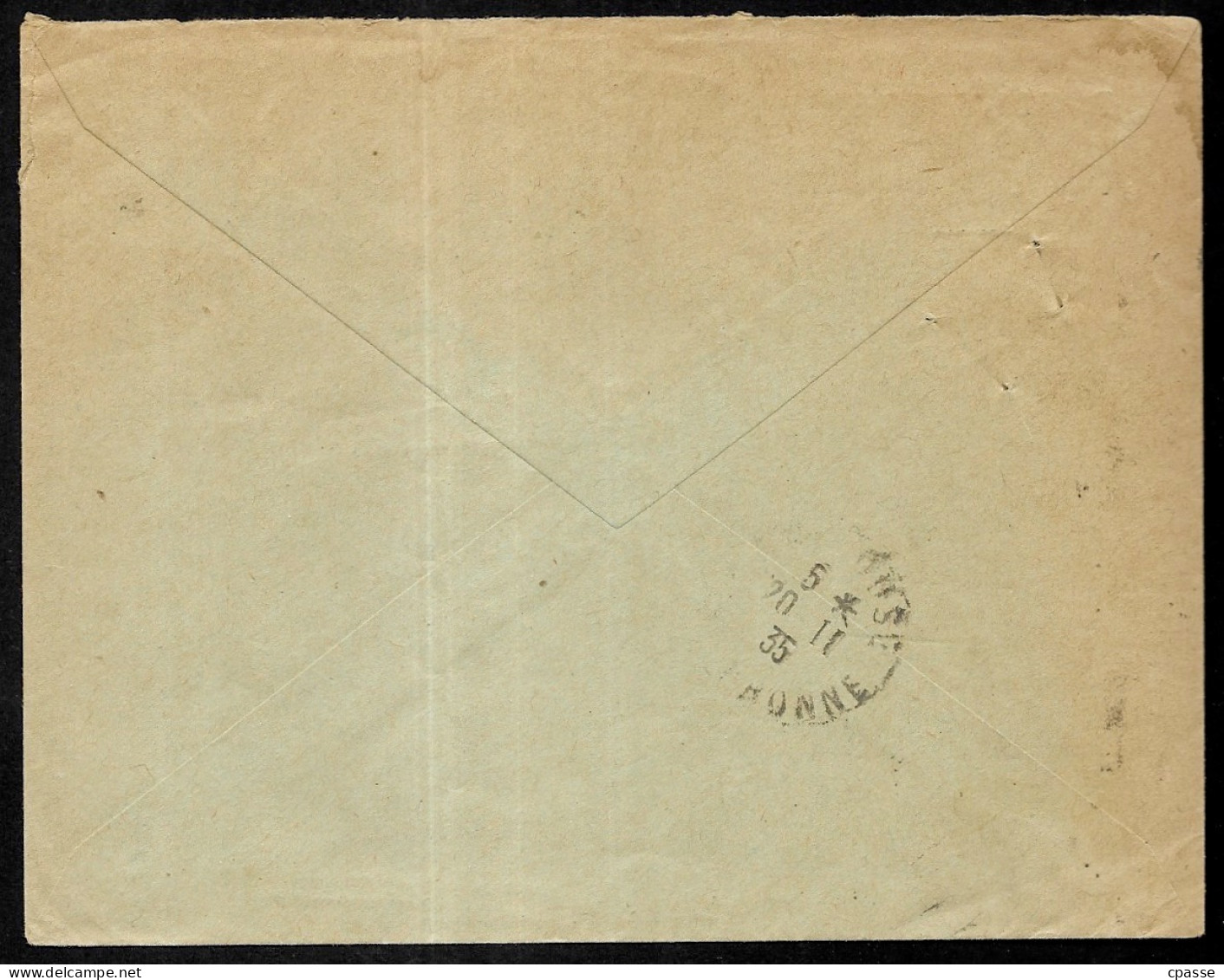1935 Lettre Recommandée (32) FLEURANCE Gers, En-tête B. POUYDEBAT Avec Type Paix YT 283 (paire) + 284A Cachet Horoplan - 1932-39 Paix