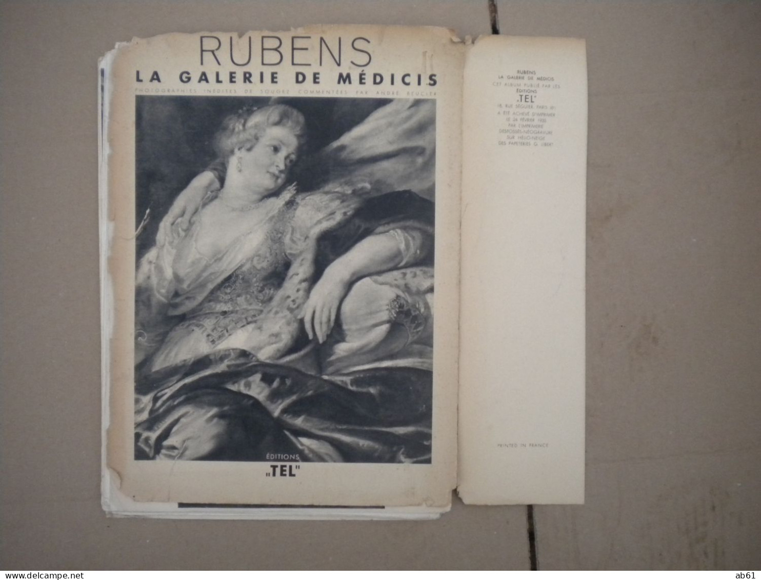 Rubens La Galerie De Médicis 1935 Edit " Tel" Couverture Un Peut Abimée - Dibujos