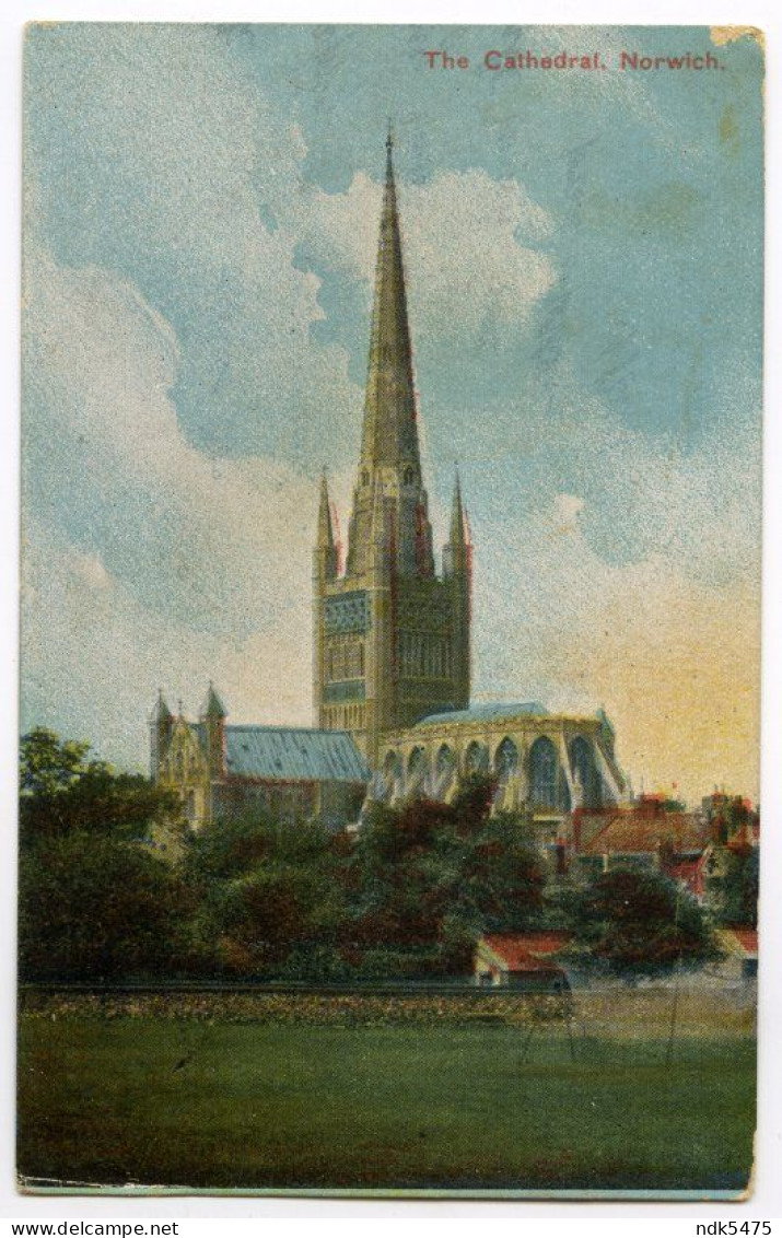 NORWICH : THE CATHEDRAL / WRENINGHAM POSTMARK CDS / PRESTON, LOSTOCK HALL, THE PARSONGE (RALPH) - Norwich