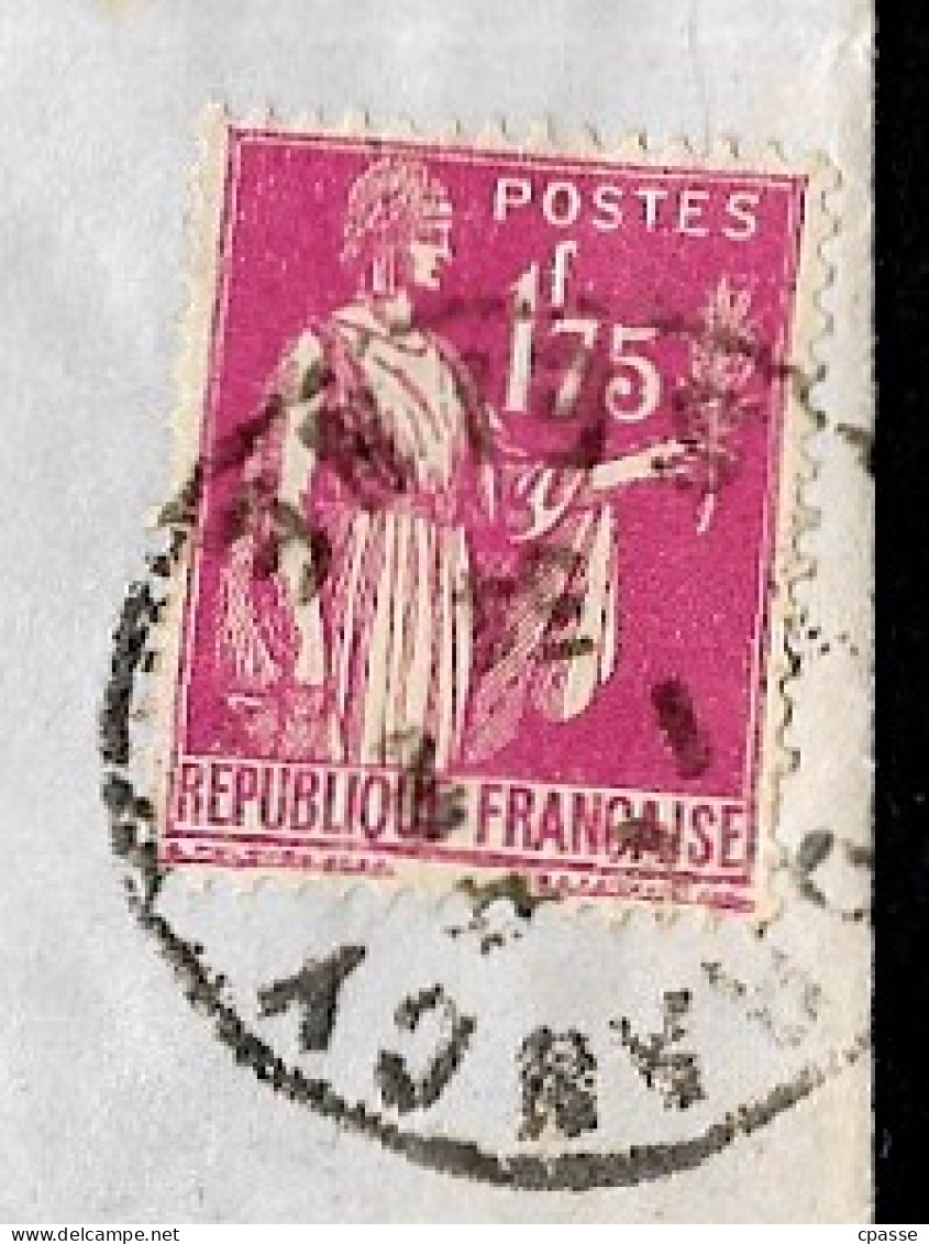 1934 Lettre Recommandée (93) DRANCY, Affranchissement Avec Type Paix YT 289 Seul Sur Lettre - 1932-39 Paix