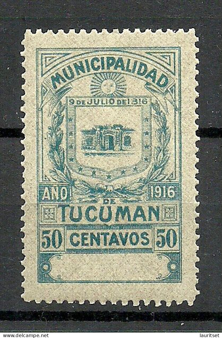 ARGENTINA 1916 Local Revenue Tax Municipalidad De TUCUMAN 50 Centavos MNH - Ungebraucht