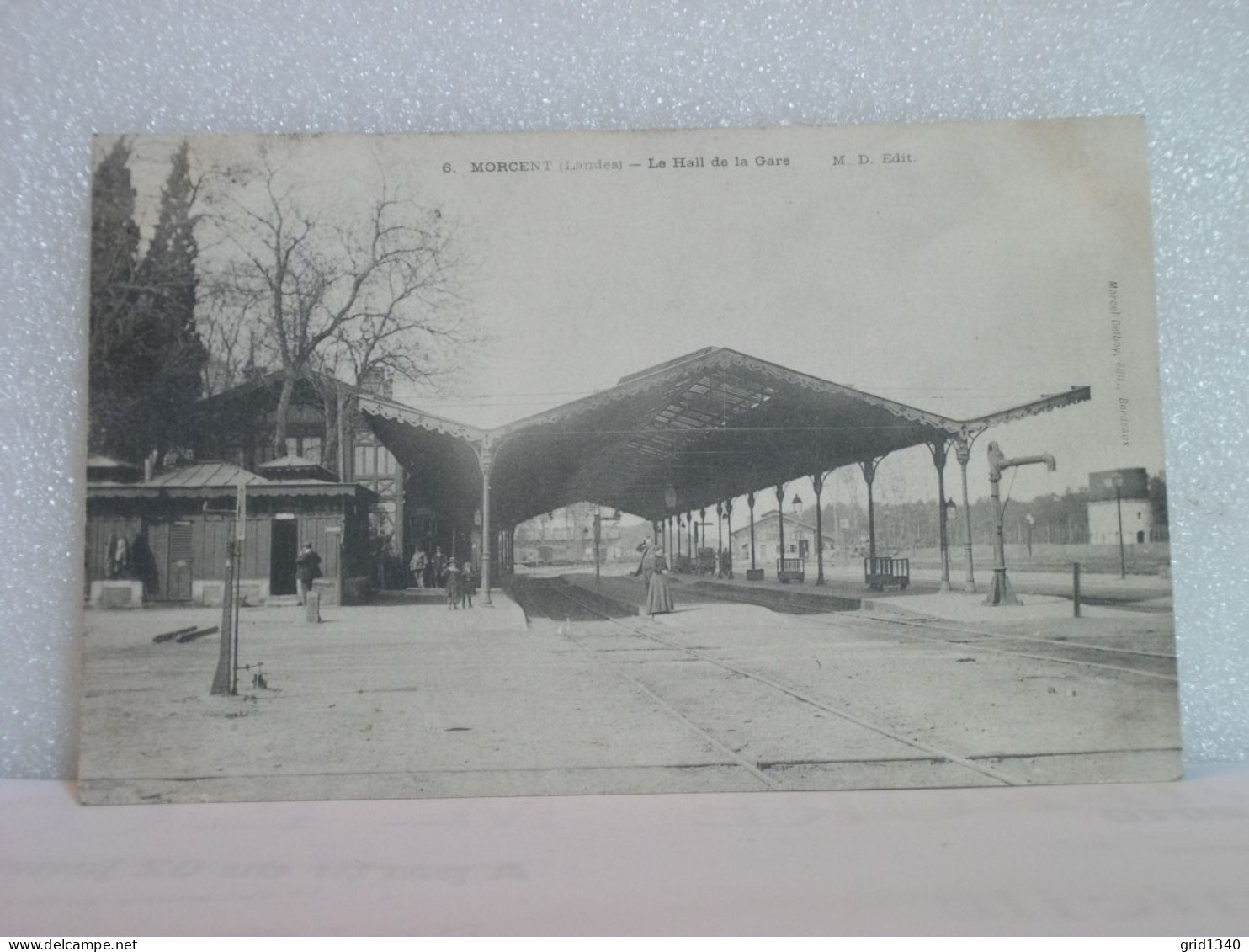 L 5194 CPA 1903 - 40 MORCENT (MORCENX) - LE HALL DE LA GARE - ANIMATION - Stazioni Senza Treni