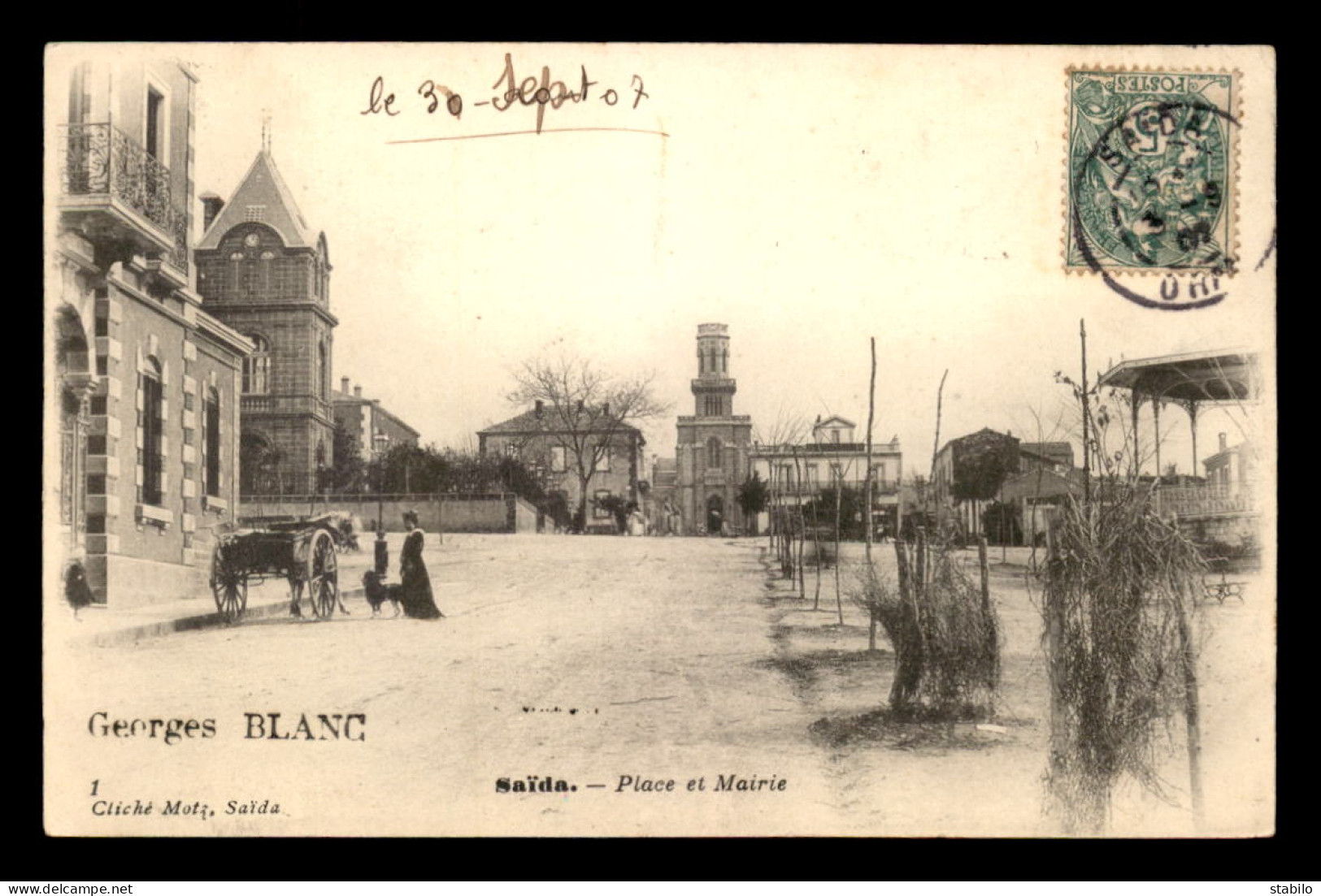 ALGERIE - SAIDA - PLACE ET MAIRIE - Saïda