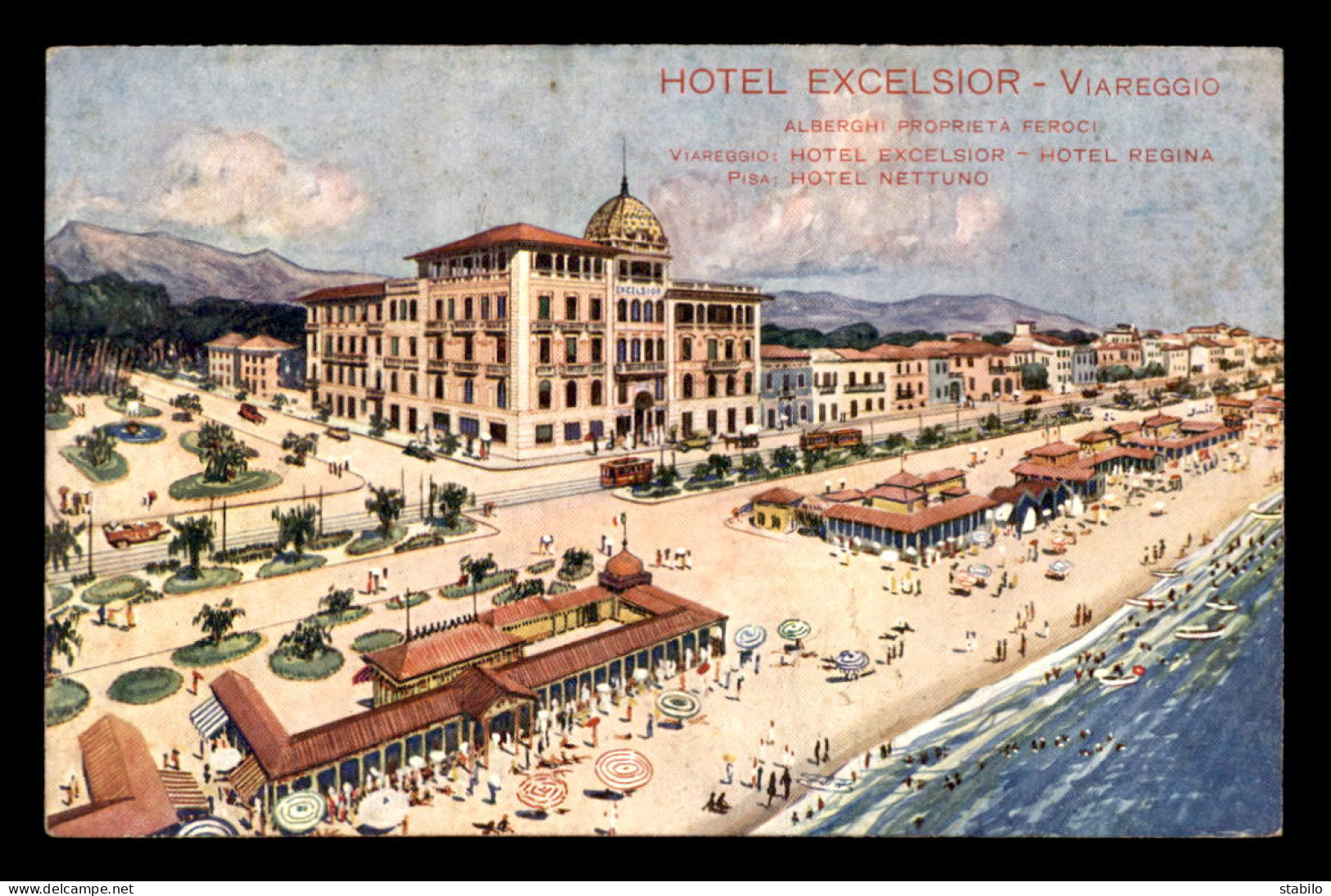 ITALIE - VIAREGGIO - HOTEL EXCELSIOR - CARTE ILLUSTREE - Viareggio