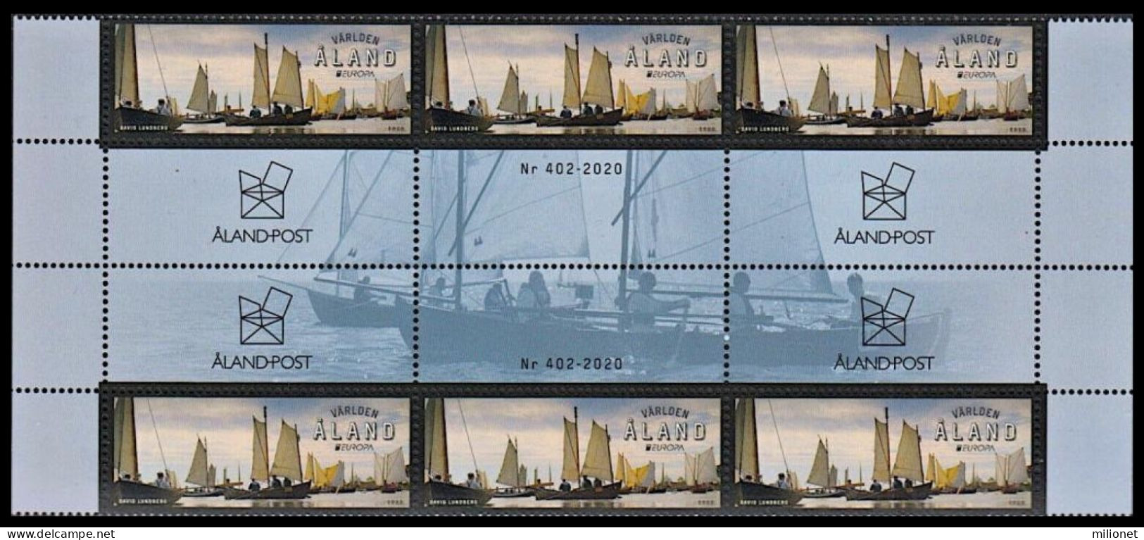 SALE!!! ALAND 2020 EUROPA Ancient Postal Routes Block Of 3 Gutter Pairs MNH ** - 2020