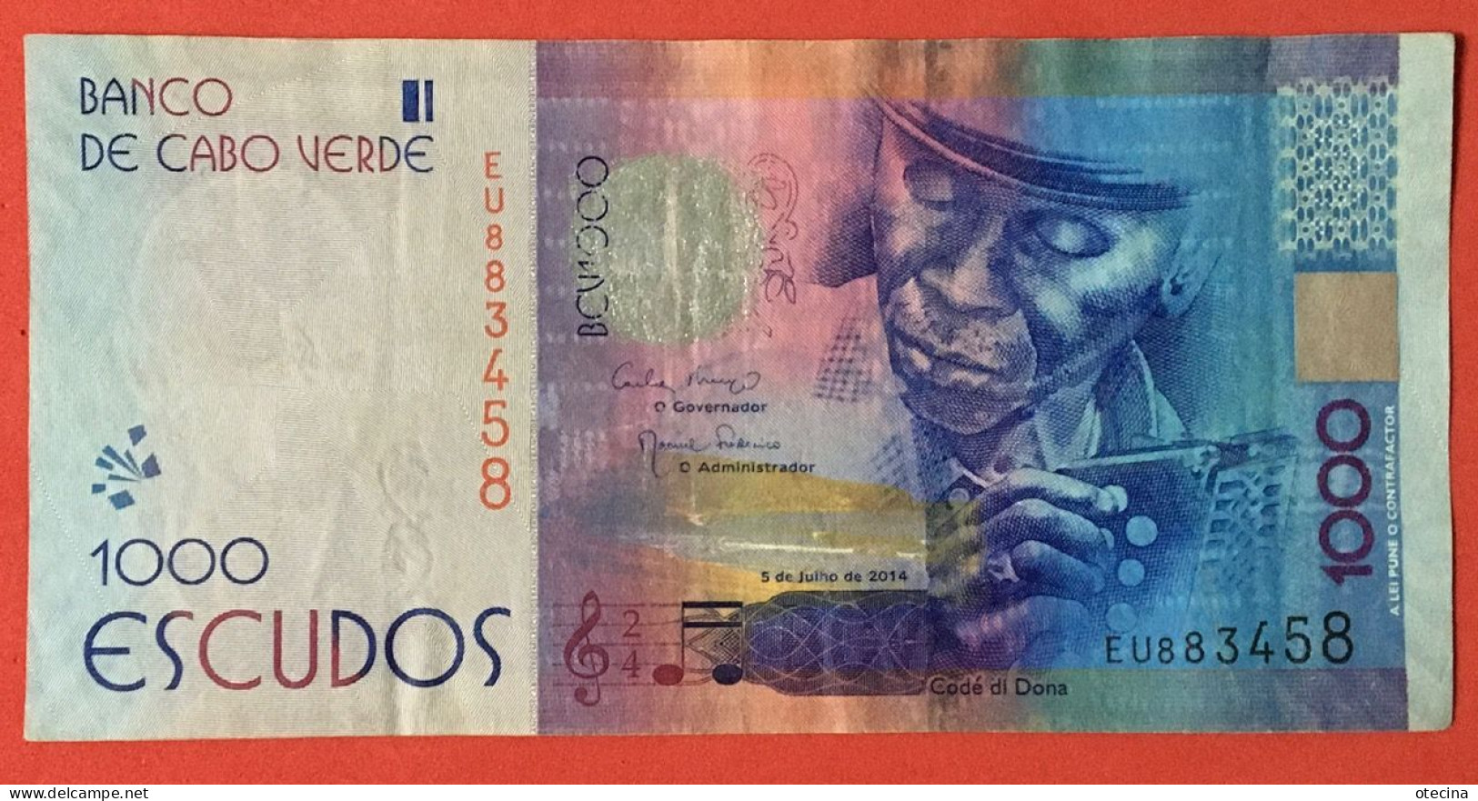 CAP VERT 1000 Escudos 2014 P#73 F [voir Les Fotos] - Cap Verde