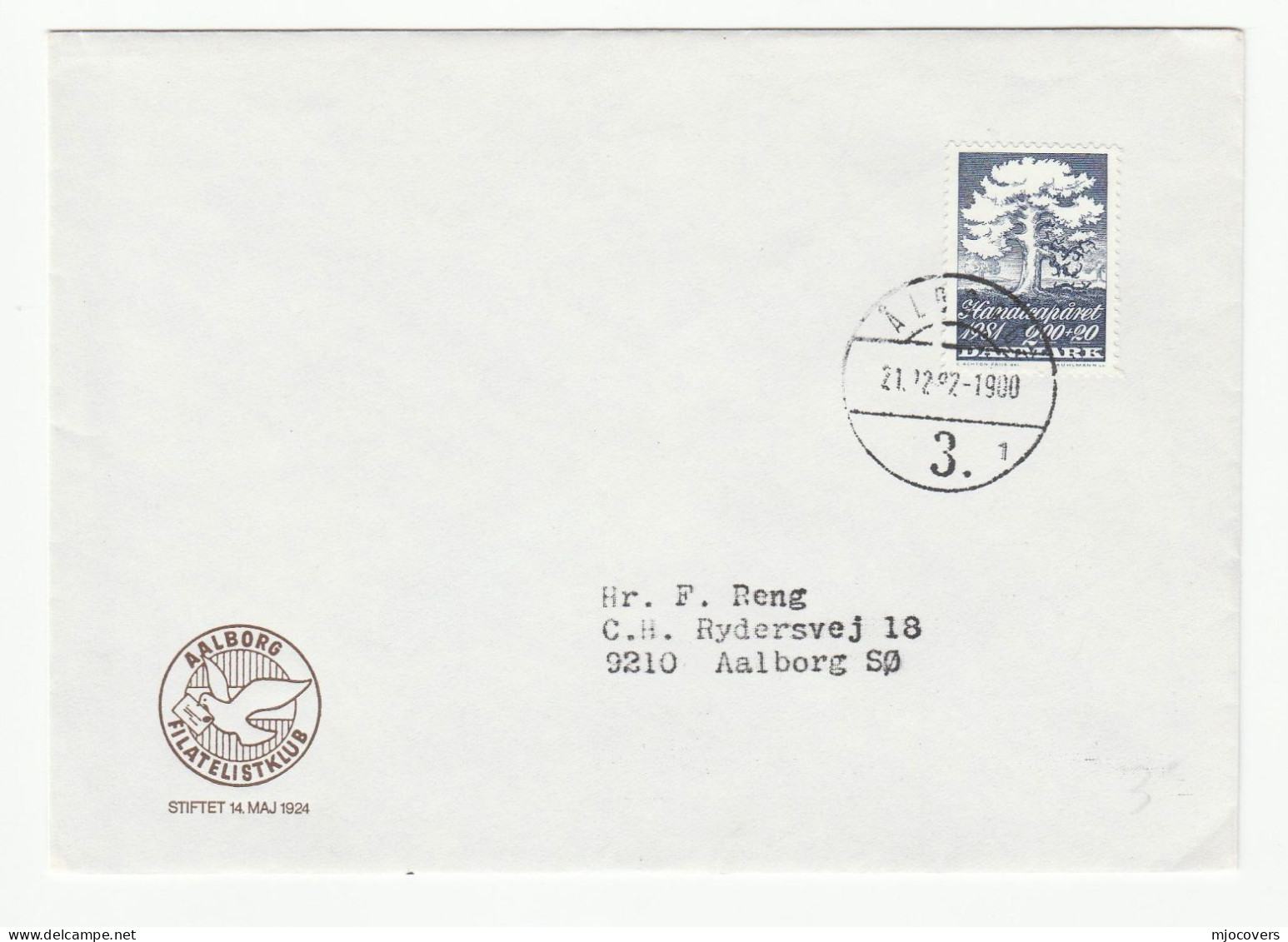 TREE - 1983 Aalborg DENMARK Stamps Cover Trees - Trees