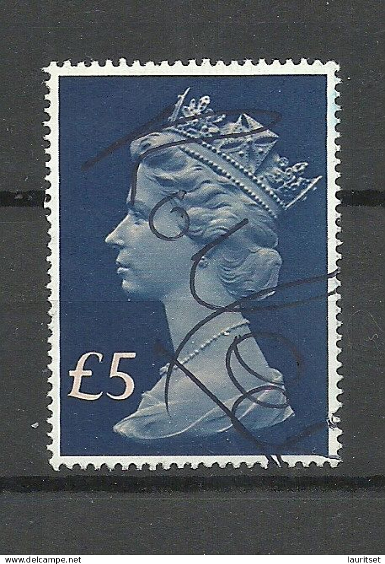 ENGLAND Great Britain 1977 Michel 734 Queen Elizabeth II 5 GBP O - Used Stamps