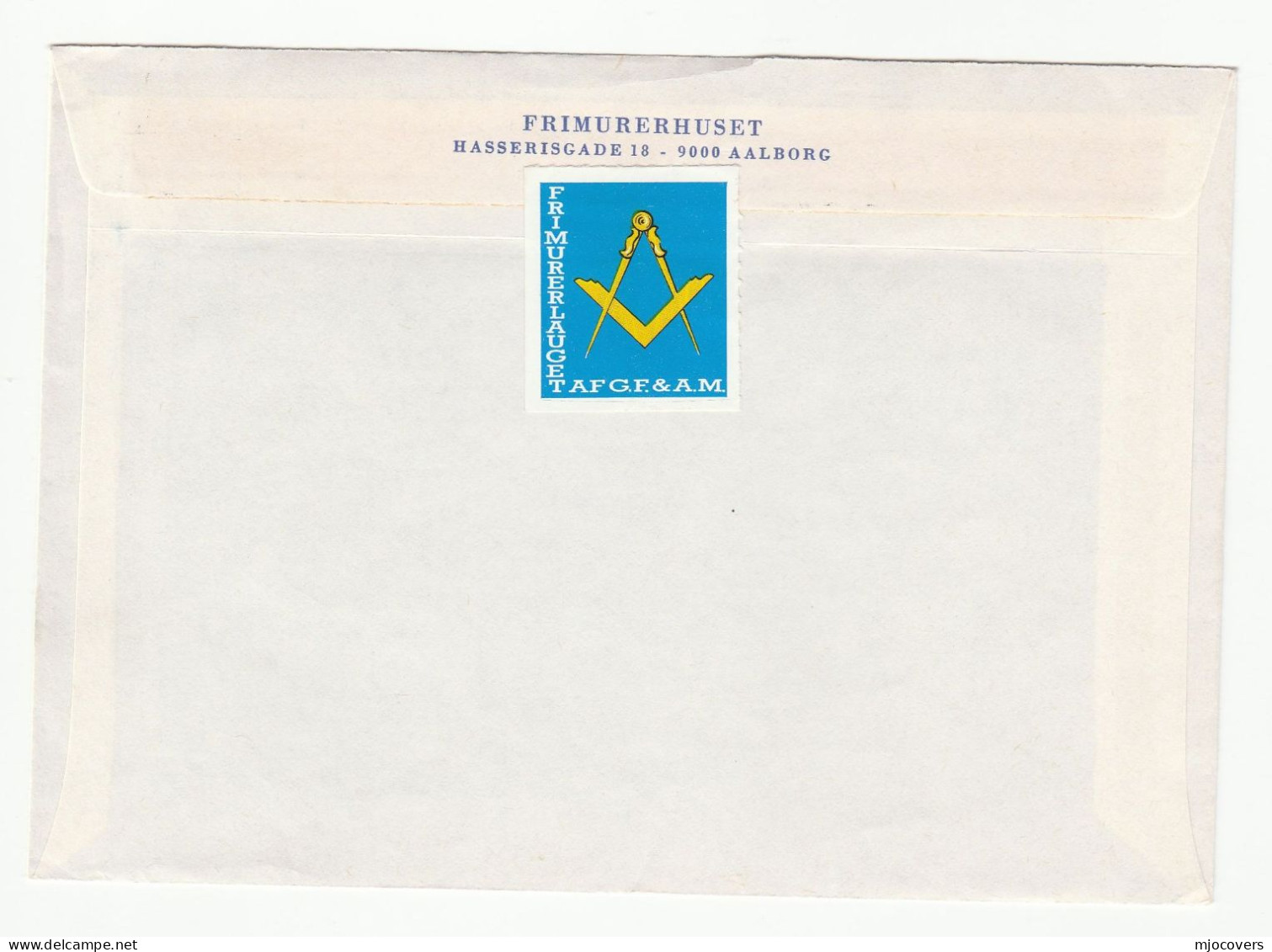 Aalborg FREEMASONRY Cover DENMARK Freemason LABEL SEAL With SCLEROSIS Slogan SNAKE Medicine Health Stamps 1981 - Freemasonry