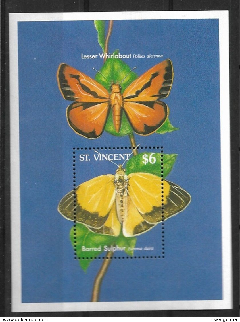St Vincent - 1989 - Insects: Butterflies - Yv Bf 61F - Vlinders