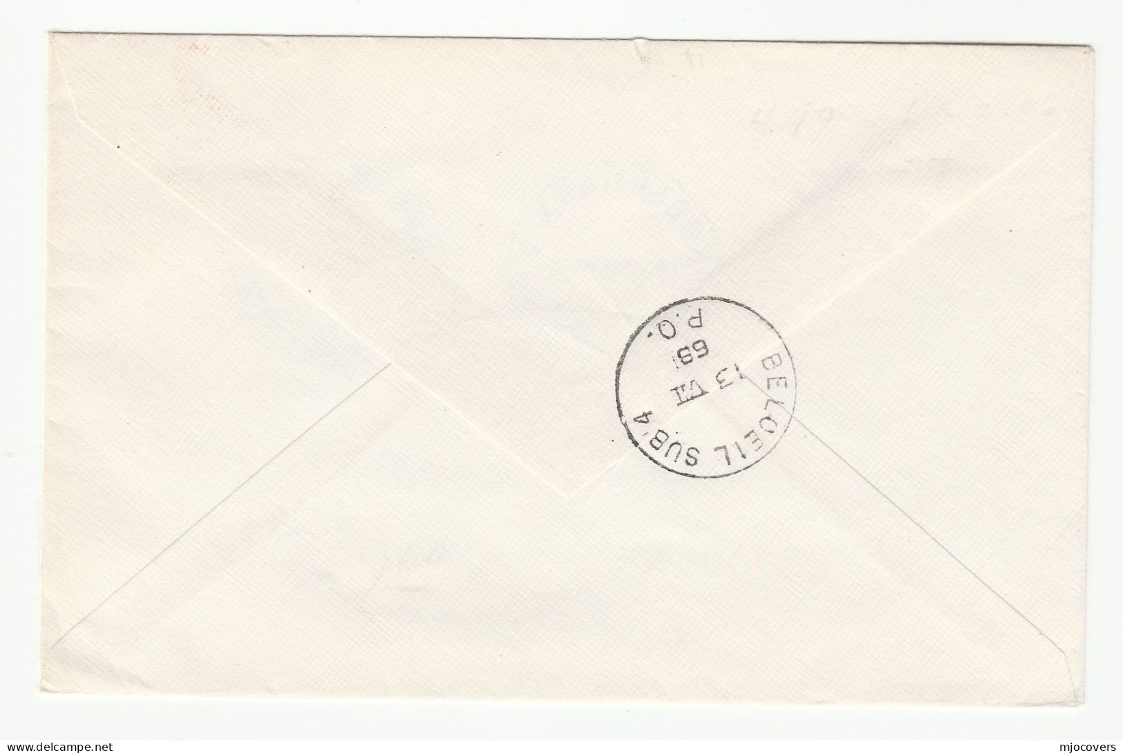 1968 GB Cds BELOEIL SUB 4 On COVER From Denmark Stamps Fdc - Brieven En Documenten