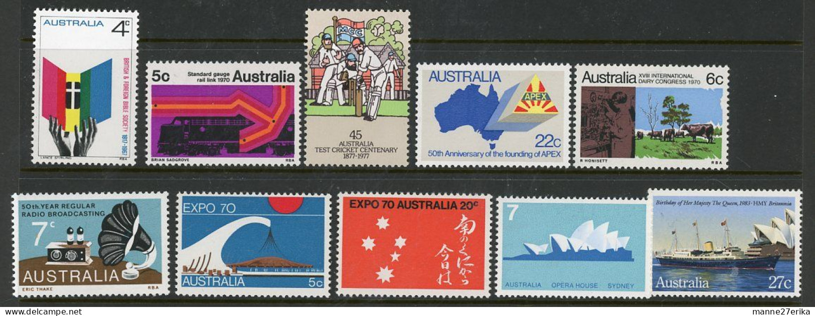 Australia MNH 1960-70 Small Lot - Nuevos