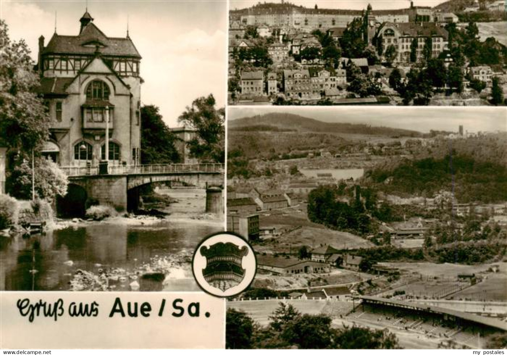 73962427 Aue__Sachsen Am Muehletal Zeller Bergblick Stadion Otto Grotewohl - Aue