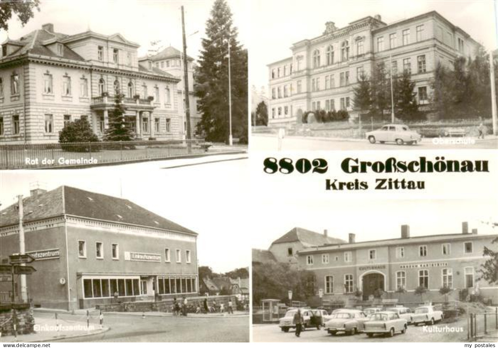 73962417 Grossschoenau_Sachsen Rat Der Gemeinde Oberschule Einkaufszentrum Kultu - Grossschoenau (Sachsen)