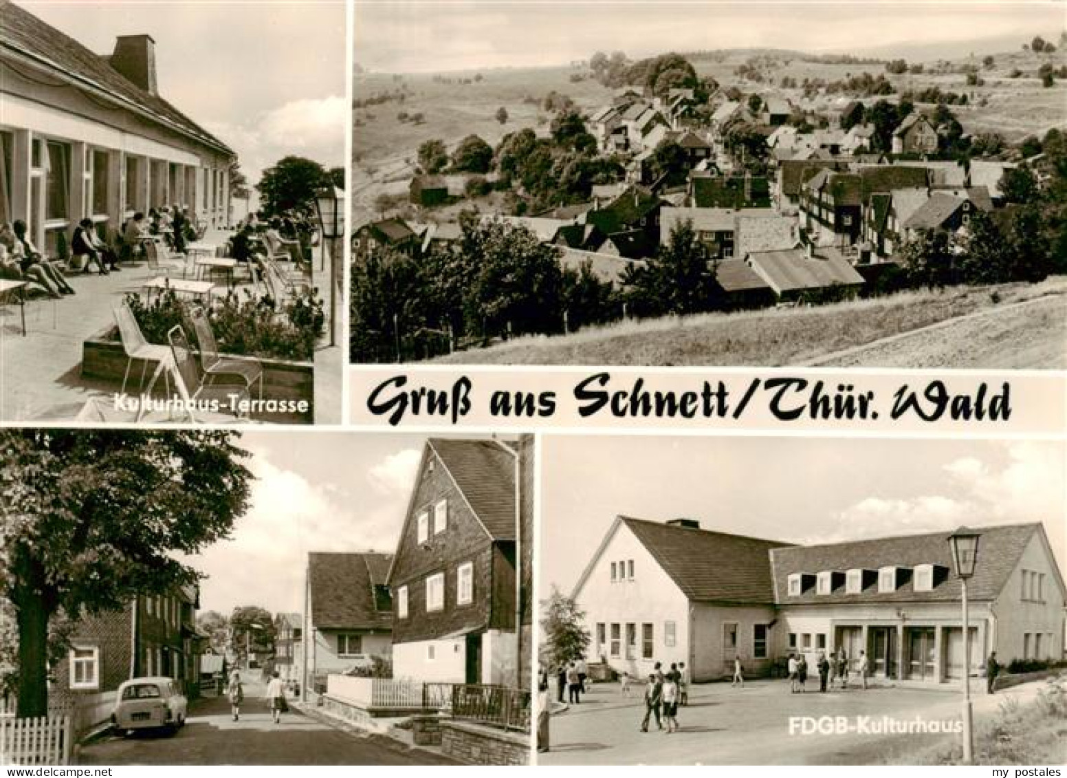 73962403 Schnett_Masserberg_Thueringer_Wald Kulturhaus Terrasse Panorama Dorfstr - Masserberg