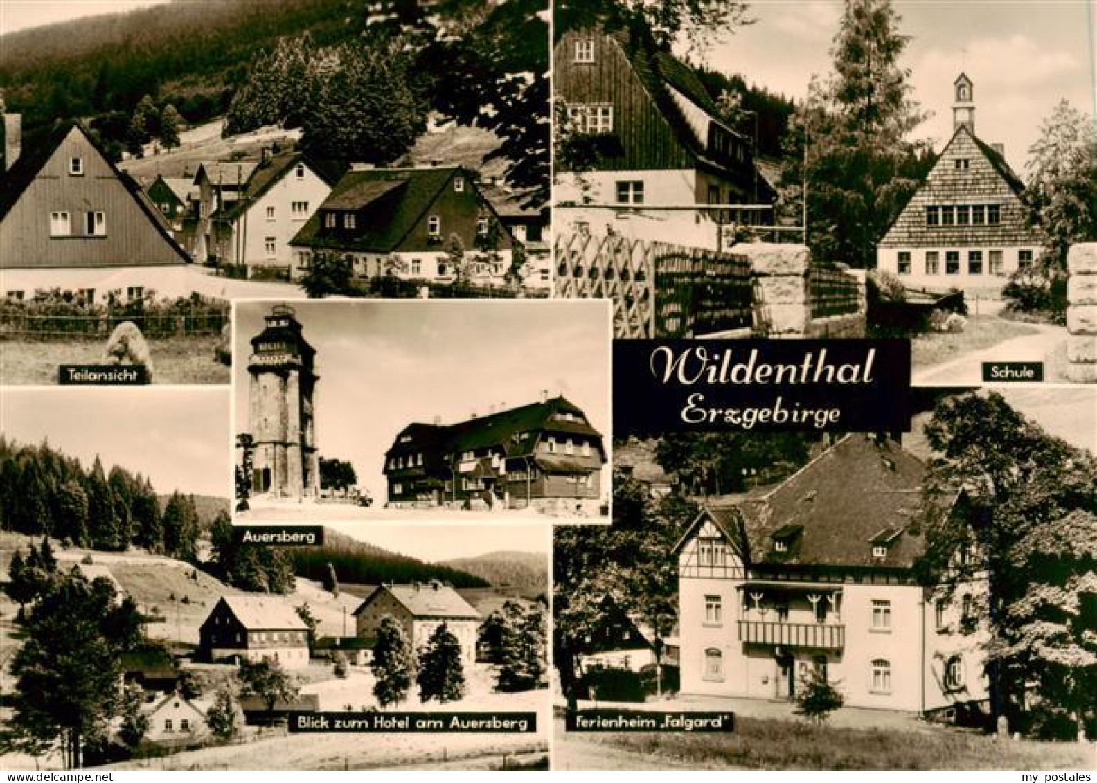 73962399 Wildenthal_Eibenstock Teilansicht Auersberg Schule Blick Zum Hotel Feri - Eibenstock