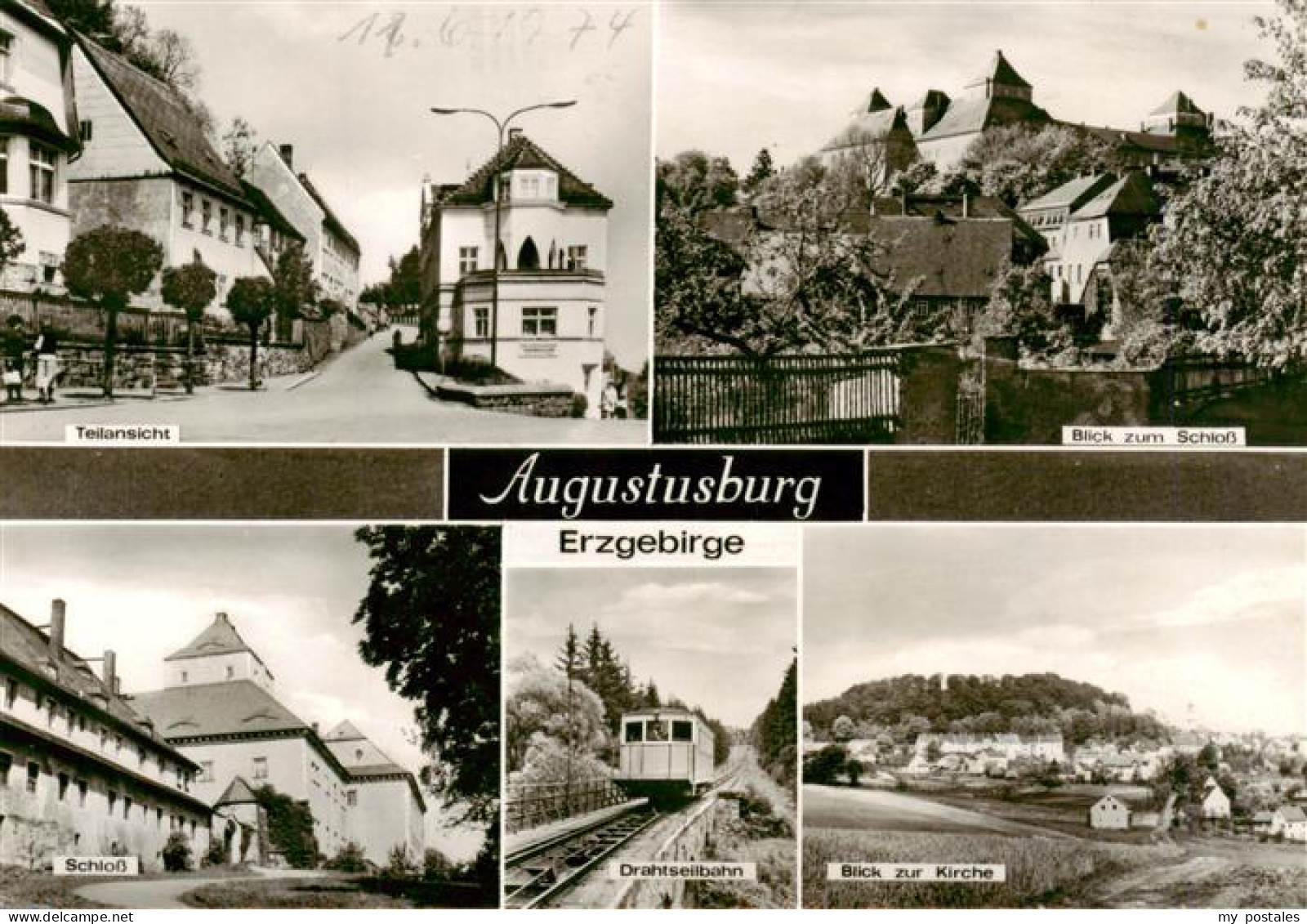 73962387 Augustusburg Teilansicht Blick Zum Schloss Drahtseilbahn Kirche - Augustusburg