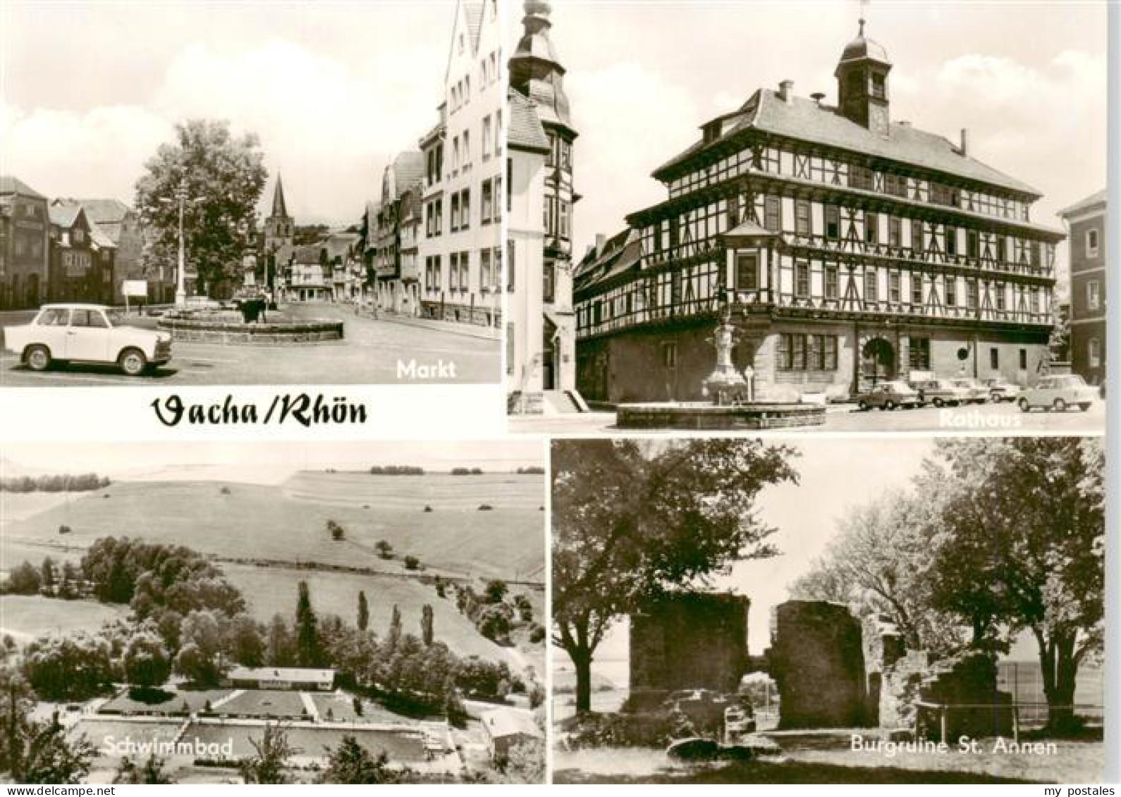 73962323 Vacha Markt Rathaus Schwimmbad Burgruine St Annen - Vacha