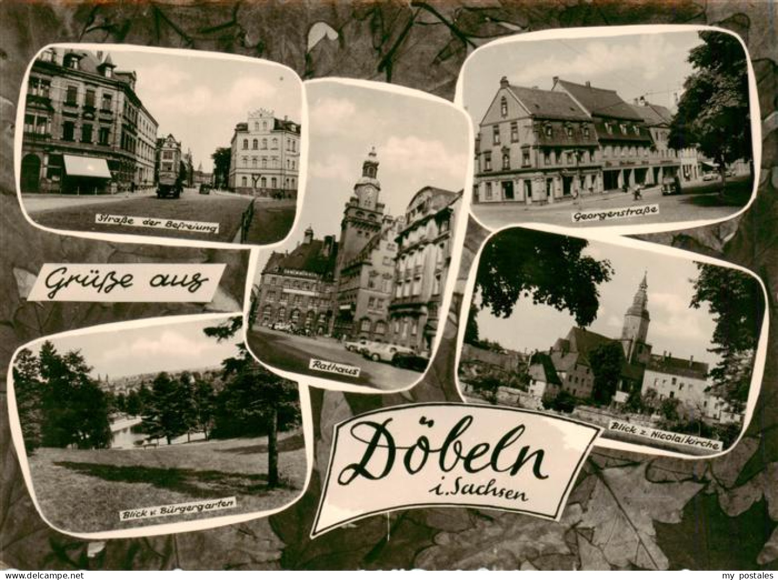 73962310 Doebeln_Sachsen Strasse Der Befreiung Rathaus Georgenstrasse Blick Vom  - Doebeln