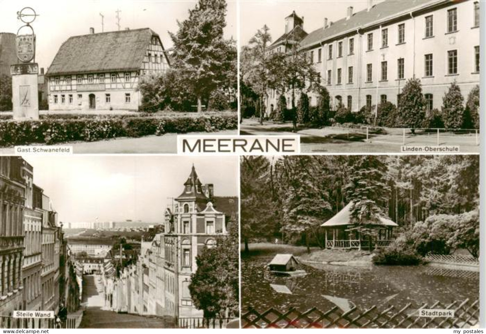 73962292 Meerane Gasthaus Schwanefeld Linden Oberschule Steile Wand Stadtpark - Meerane