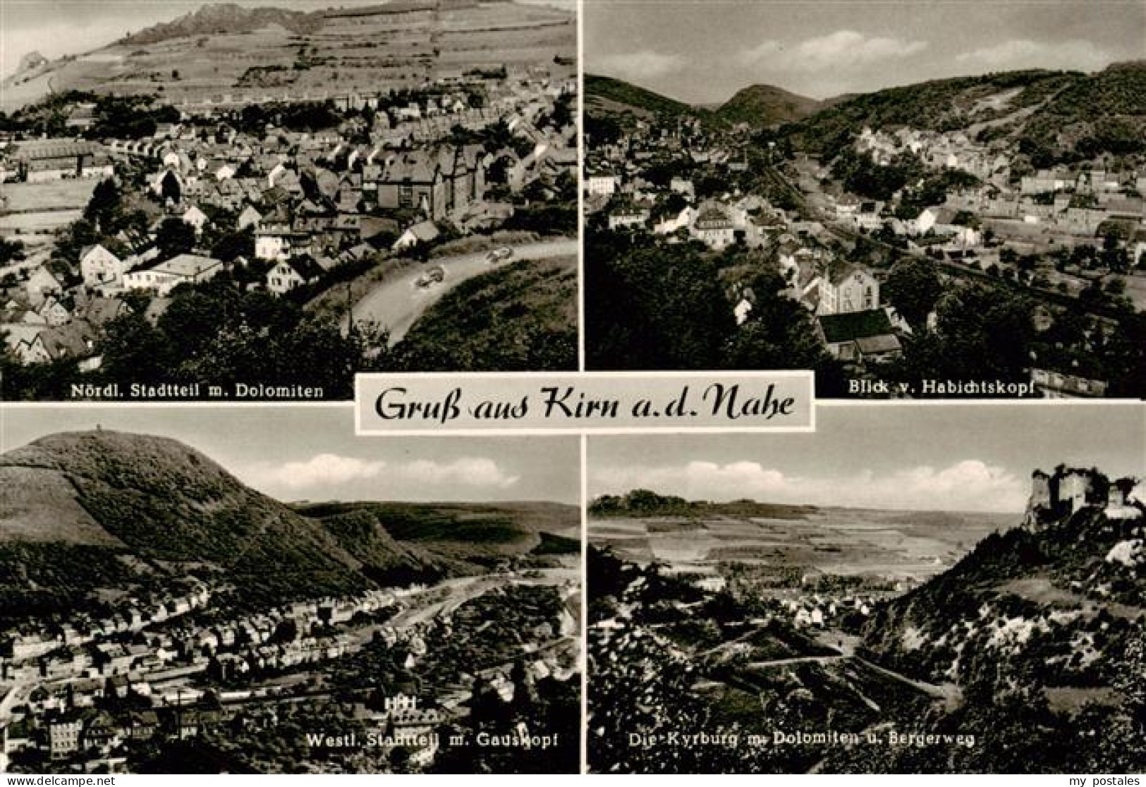 73922296 Kirn_Nahe Panorama Mit Dolomiten Blick Vom Habichtskopf Stadtteil Mit G - Kirn