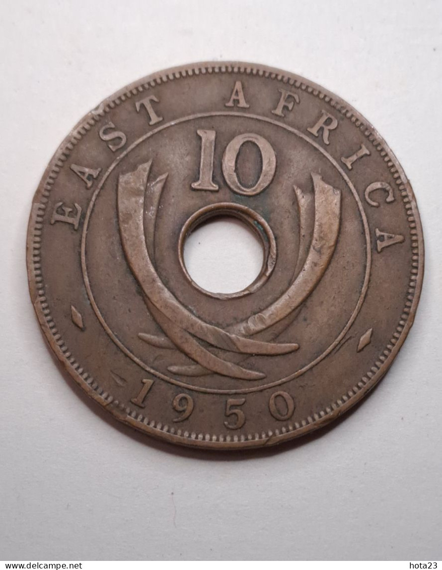 EAST AFRICA 10 CENTS 1950 KM # 34 F-VF. - Colonia Británica