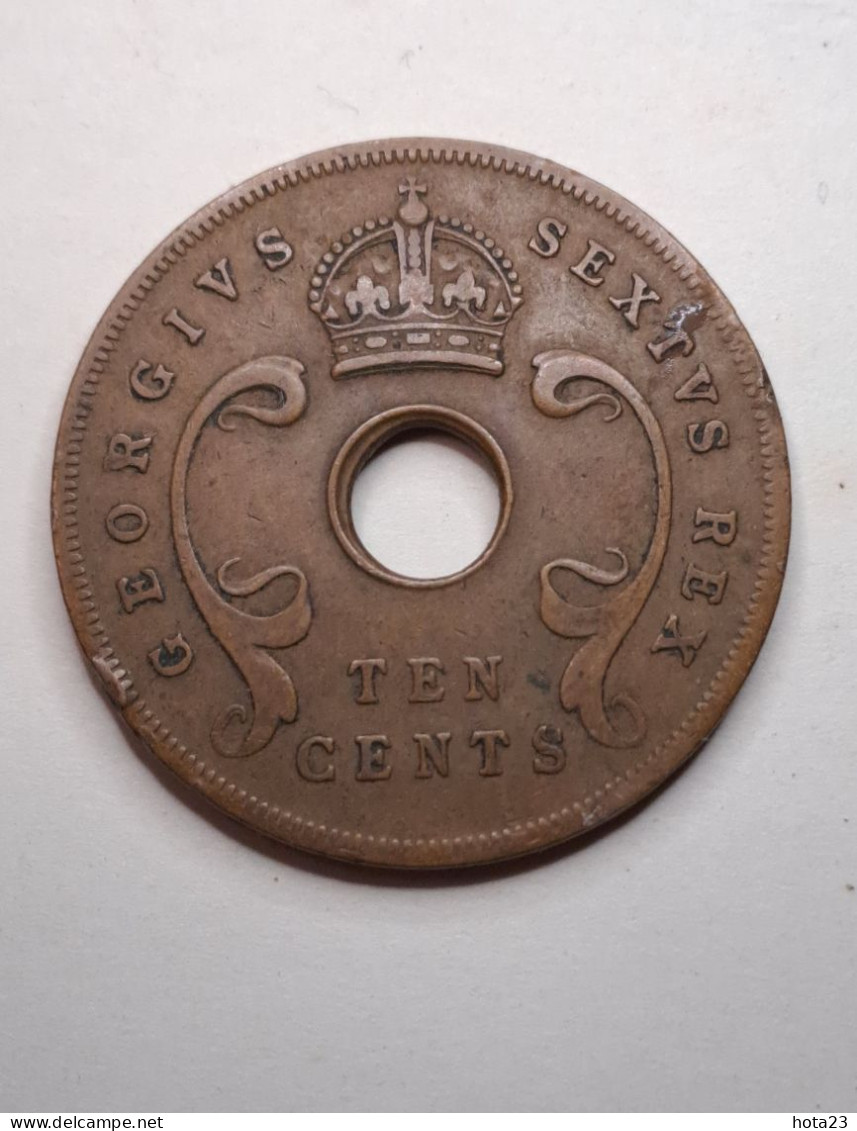 EAST AFRICA 10 CENTS 1950 KM # 34 F-VF. - British Colony