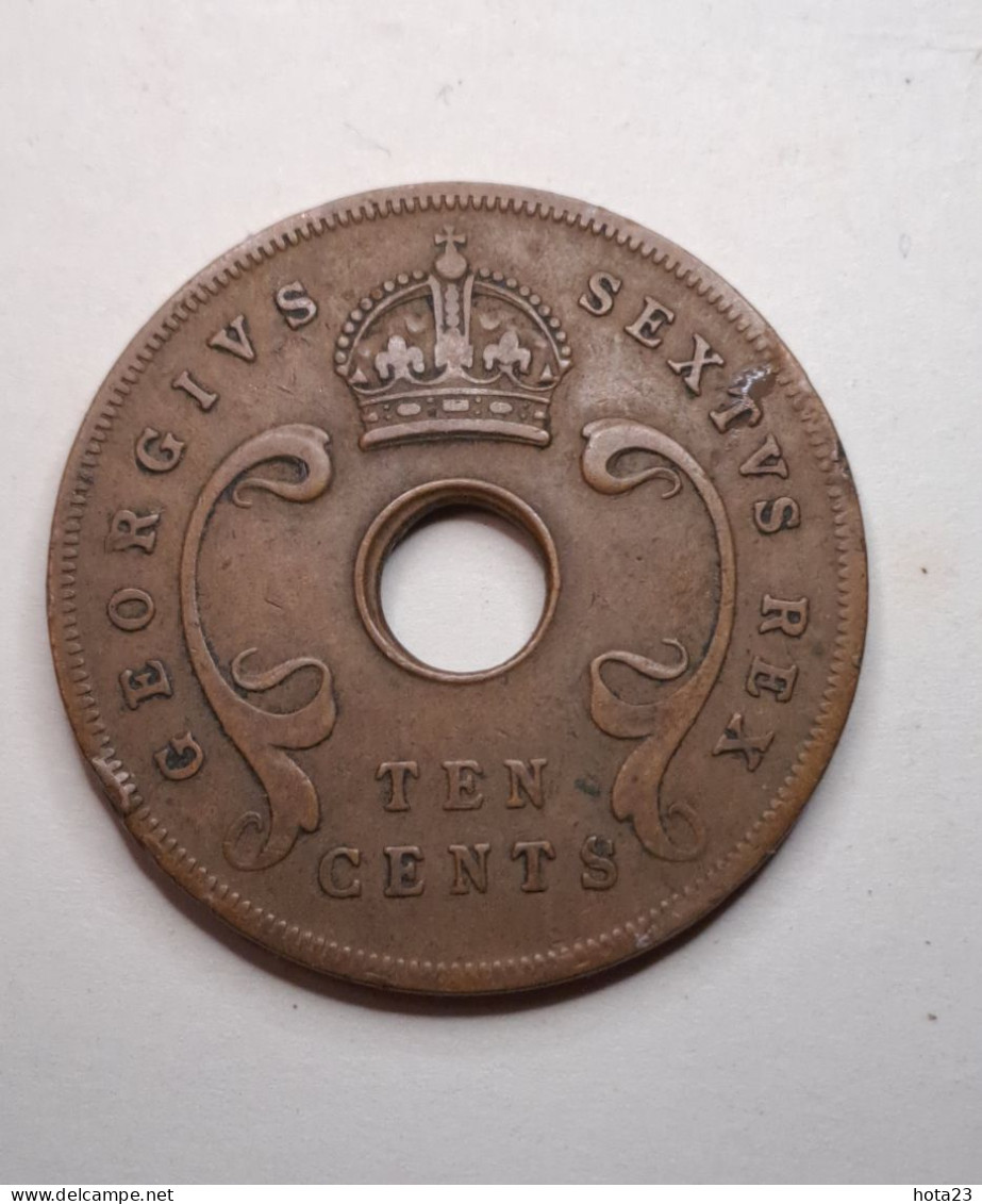 EAST AFRICA 10 CENTS 1950 KM # 34 F-VF. - Britische Kolonie